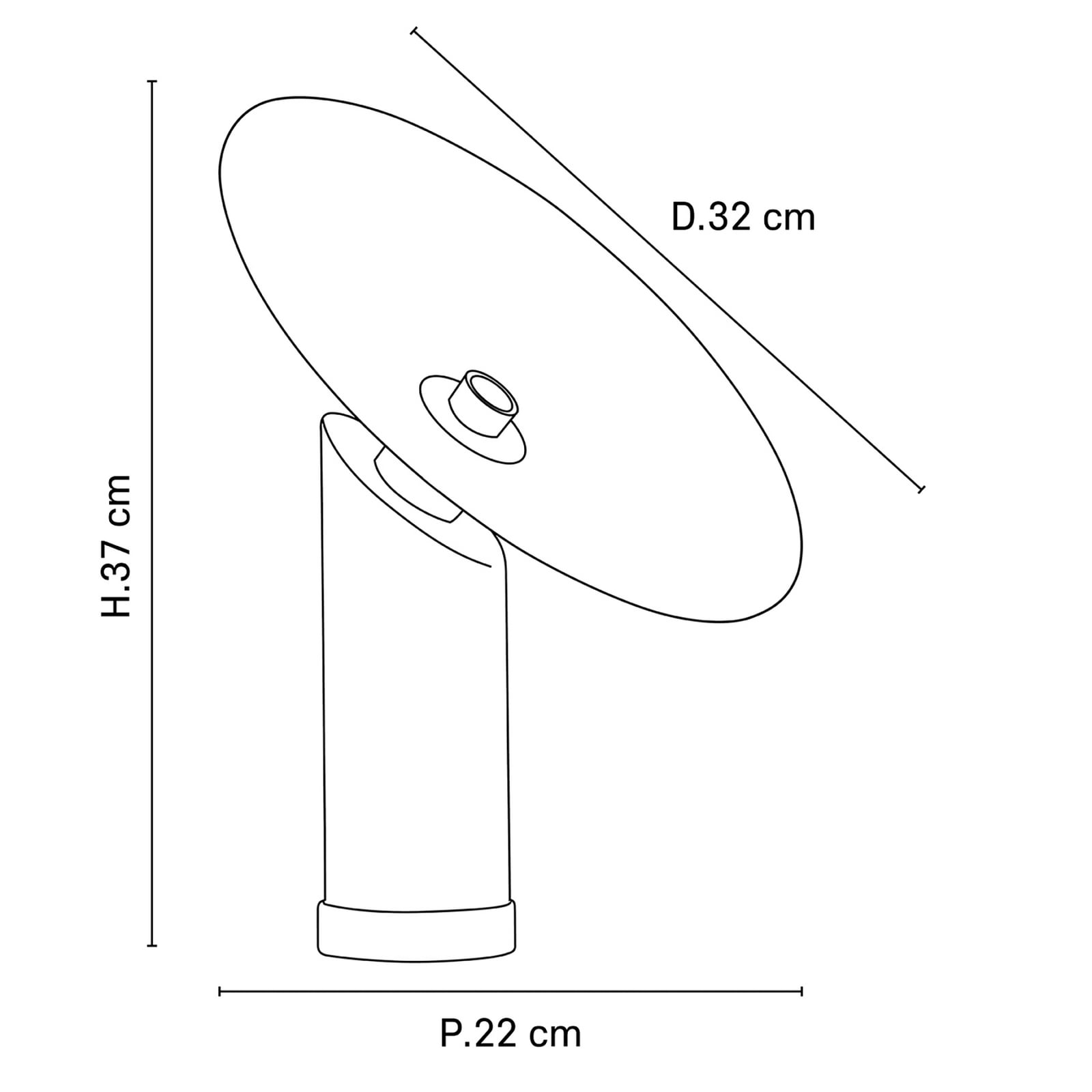 MARKET SET bordlampe Gatsby, myra, Ø 32 cm, E27
