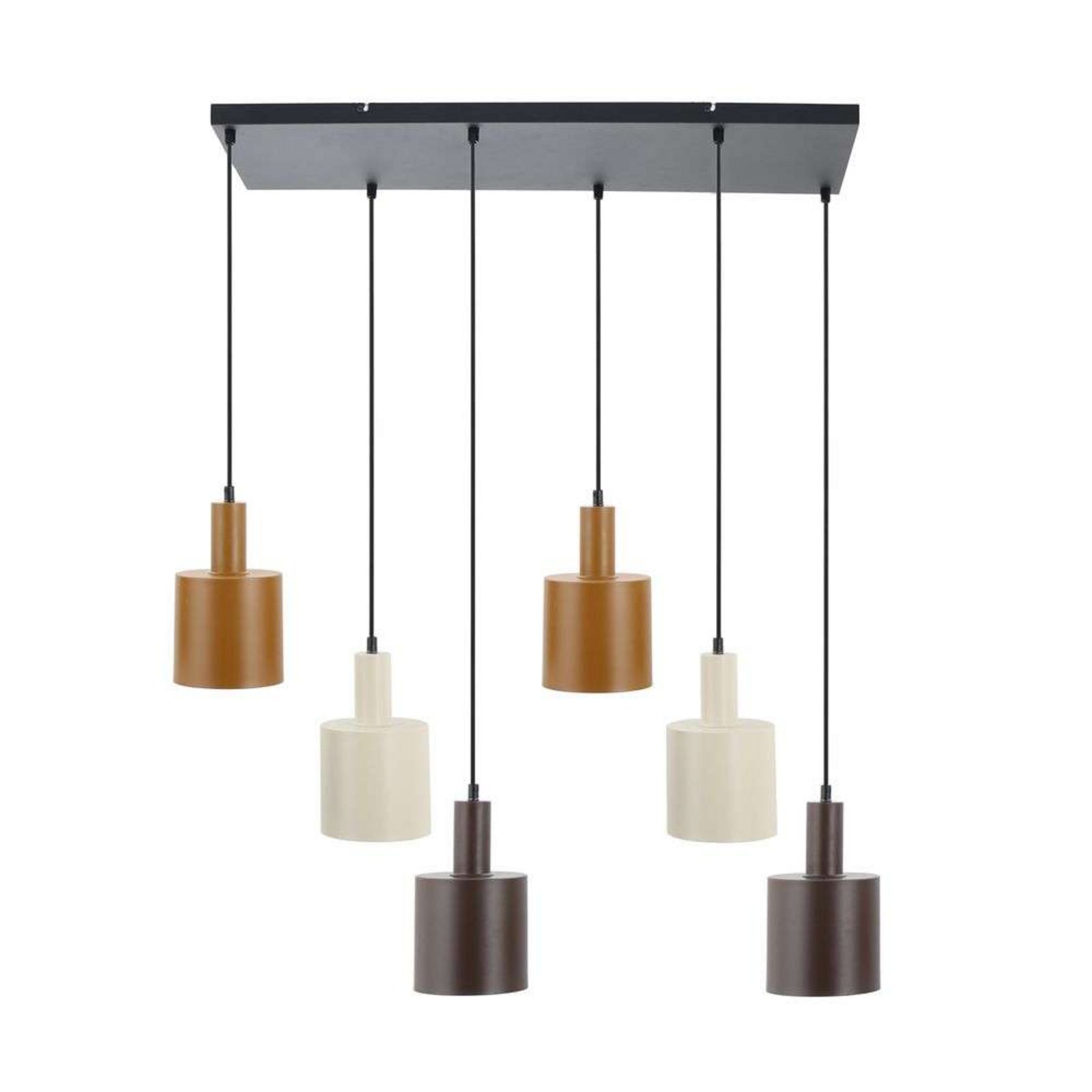 Ovelia 6 Lustră Pendul Black/Brown/Beige - Lindby