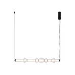 Maytoni Cosmo LED-hengelampe, svart, lengde 98 cm, glass