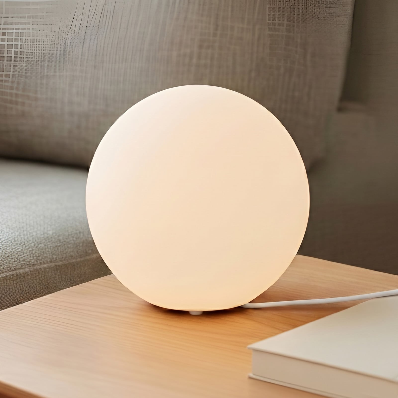 Marike Bordlampe White - Lindby - Stue - Moderne - Glas - Kugle