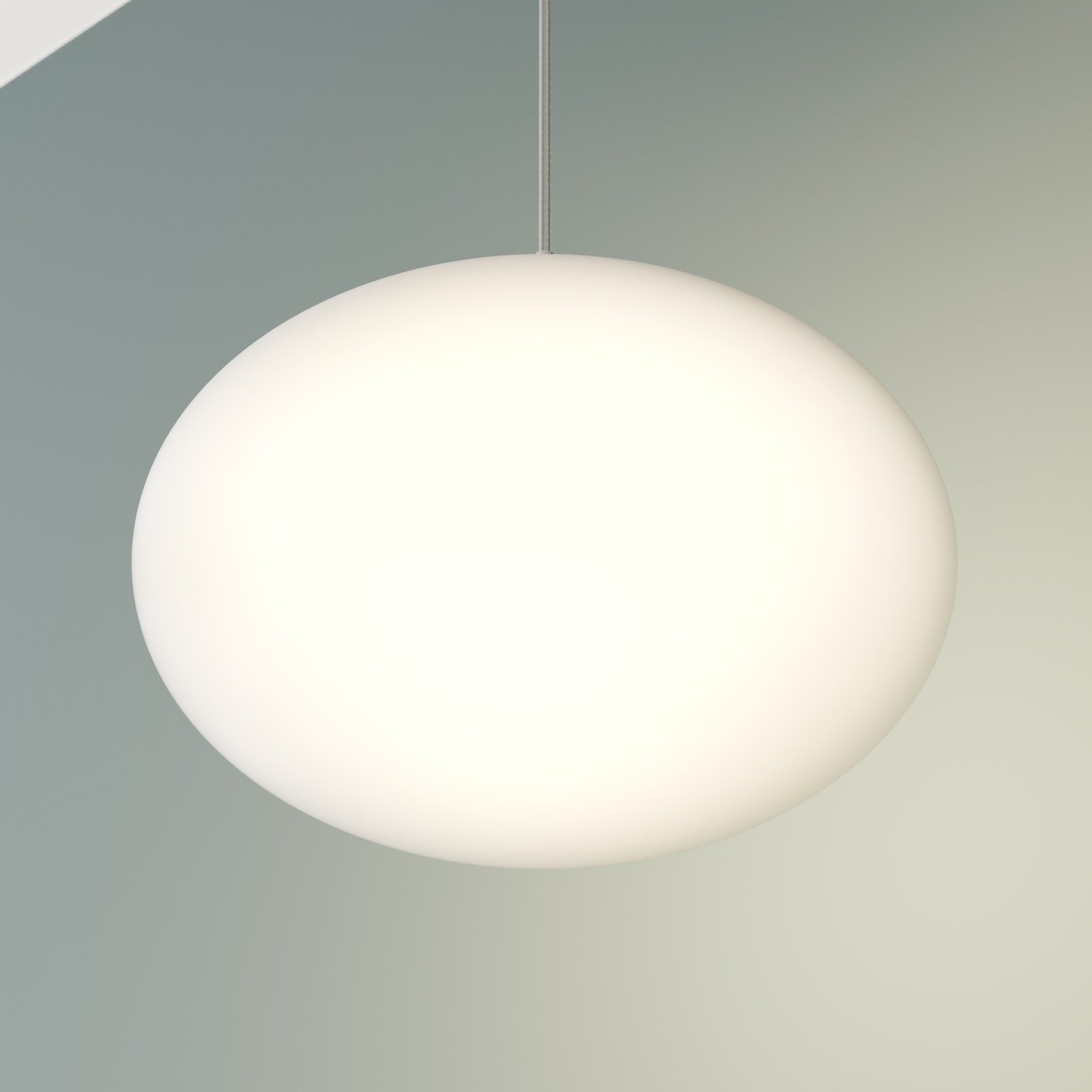 Lindby Hängeleuchte Sonika, Ø 40 cm, nickelfarben, Glas, E27