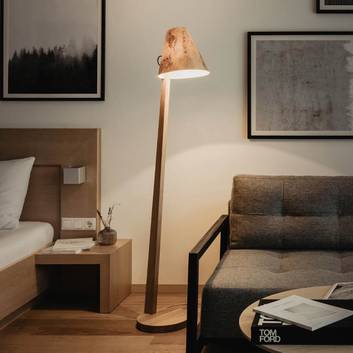 ALMUT 1411 gulvlampe, buet Ø30 cm sten