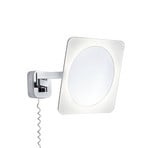 Paulmann LED wall mirror Bela, chrome, IP44, plug