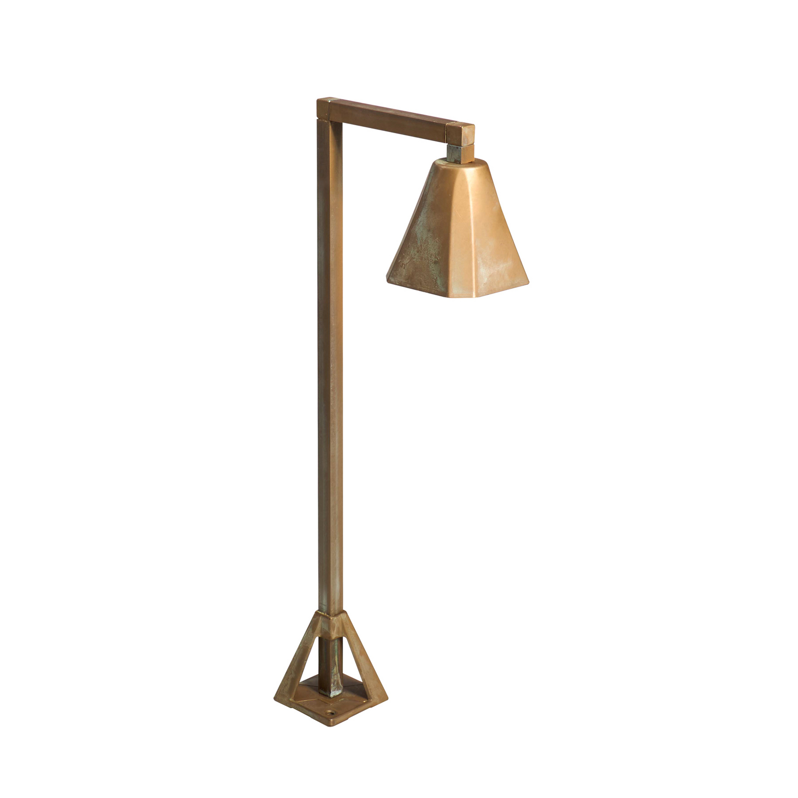 LED-Sockelleuchte Silva Frame, 50 x 19 cm, messing antik