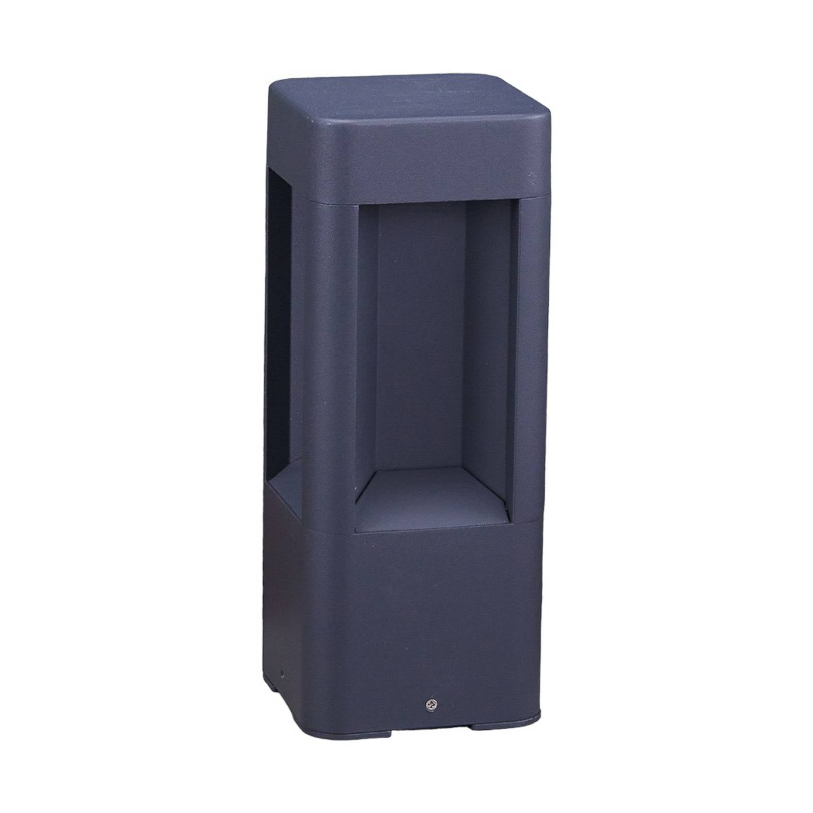 Lucande LED-Sockelleuchte Annika, anthrazit, Metall, 30 cm