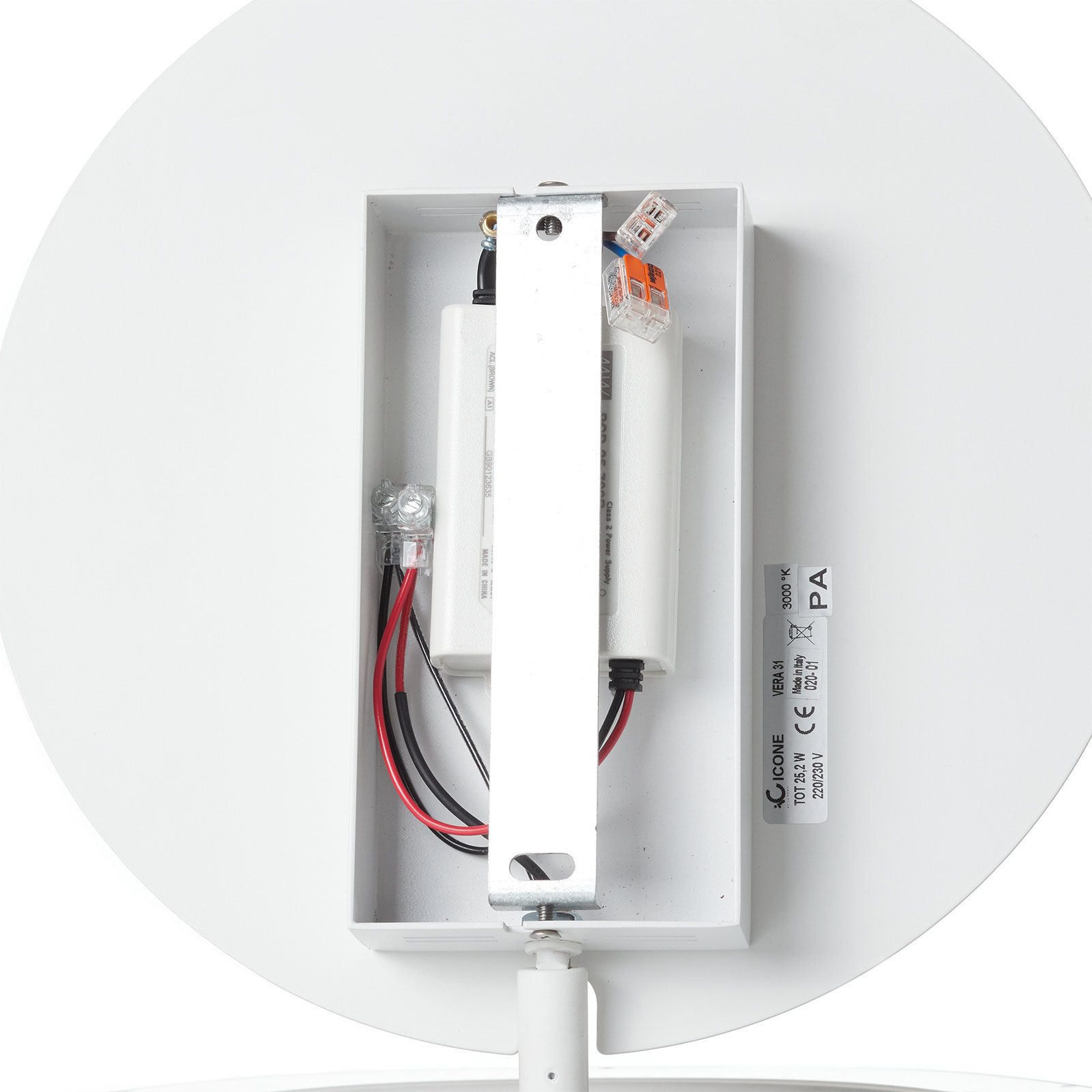 ICONE Vera LED-væglampe 930 Ø31cm hvid/hvid