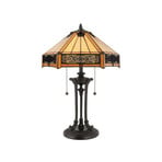 Indus bordlampe, ravfarvet/bronze, højde 58 cm – QUOIZEL
