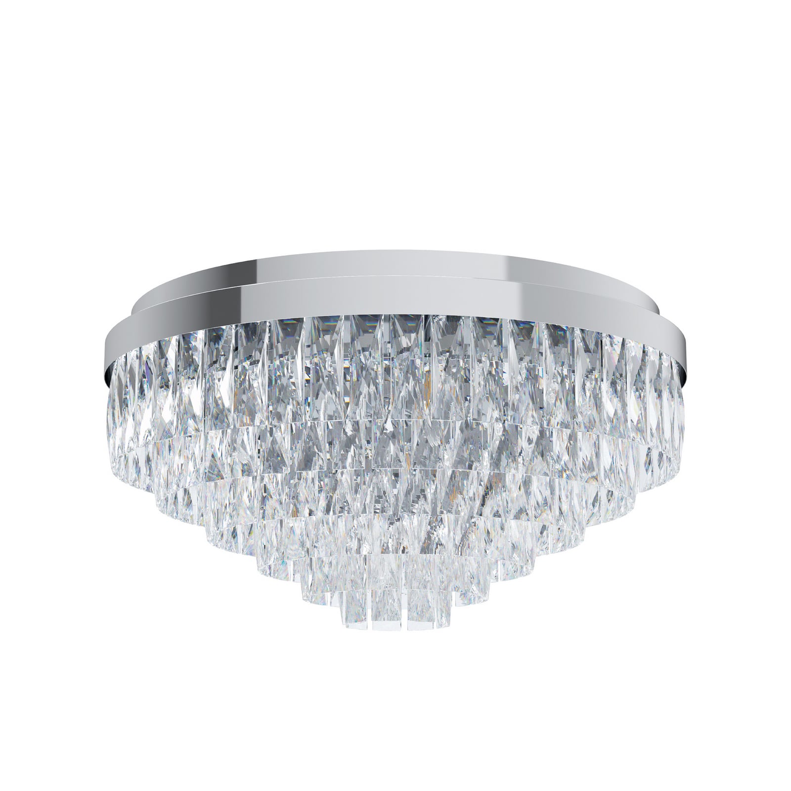 Plafonnier Valparaiso chromé Ø 58 cm en métal - Stars of Light