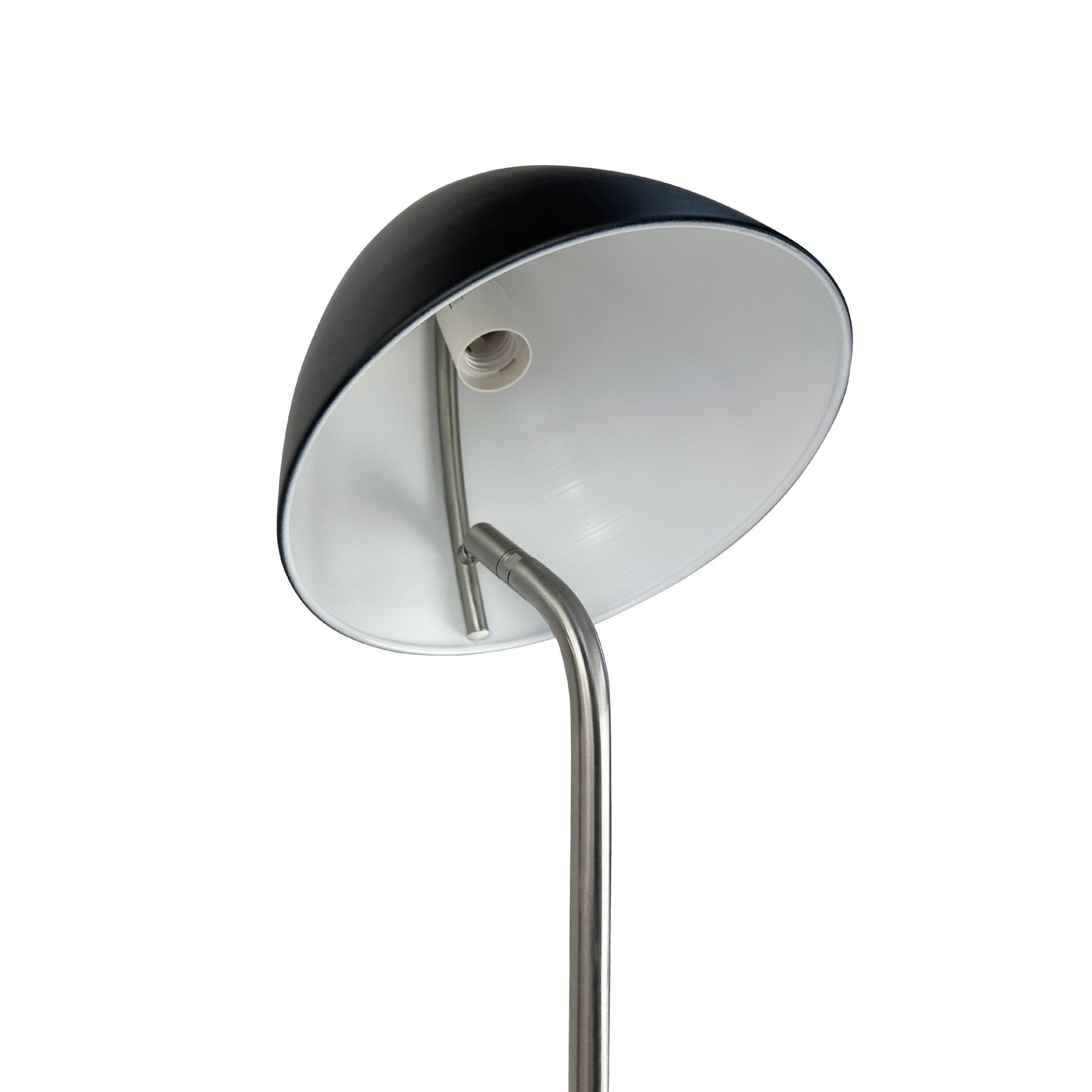 Dyberg Larsen floor lamp Oulu, black/steel, height 128 cm