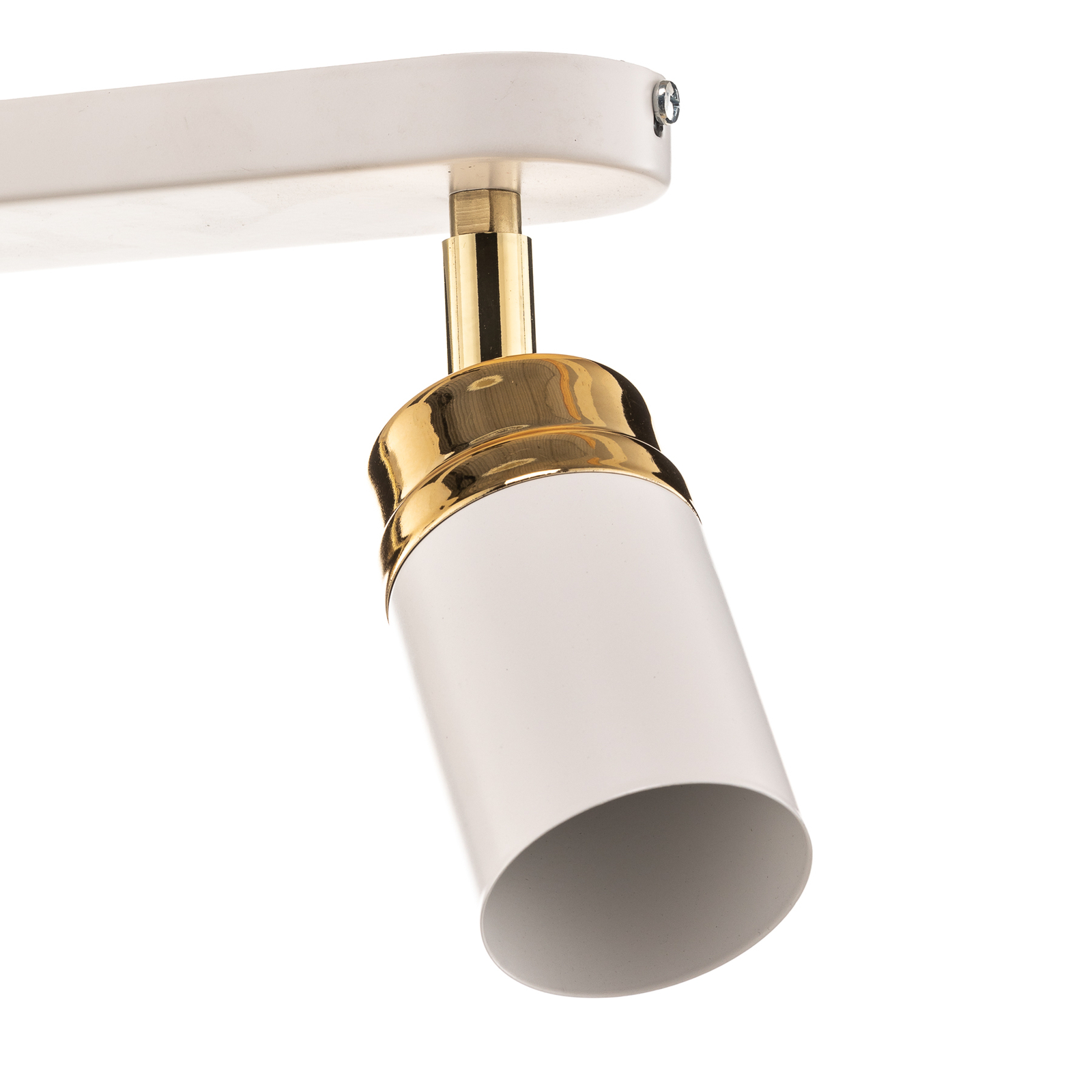 Lubų taškinis šviestuvas "Rondo", baltas/auksinis, dviejų lempučių