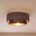 Deckenlampe Boho, braun/gold, Ø 60 cm, Textil, E27
