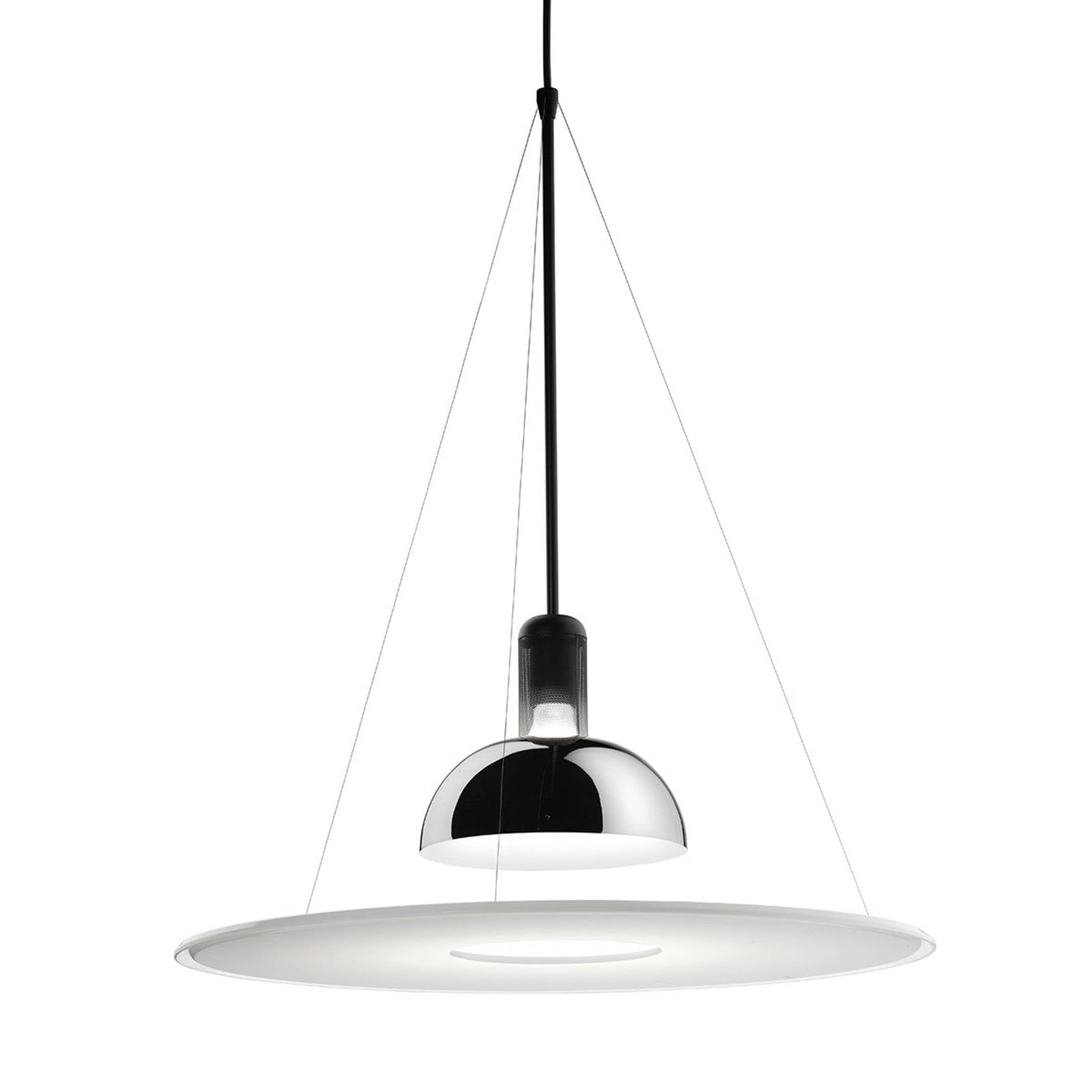 FLOS Hängeleuchte Frisbi, weiß/silber, Ø 60 cm, E27