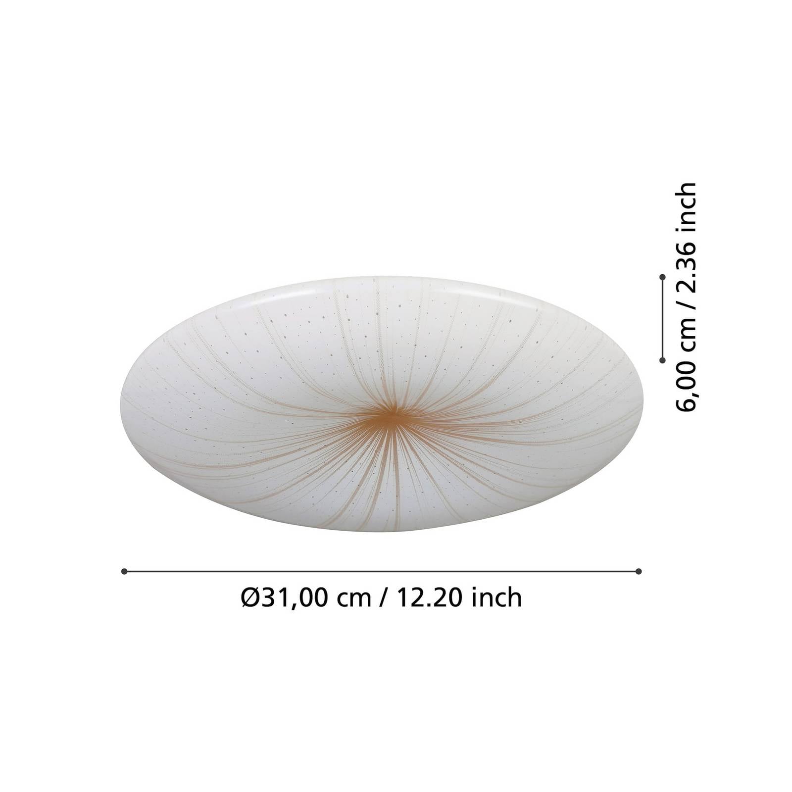 Nieves 1 lampa sufitowa LED z belką Ø31cm