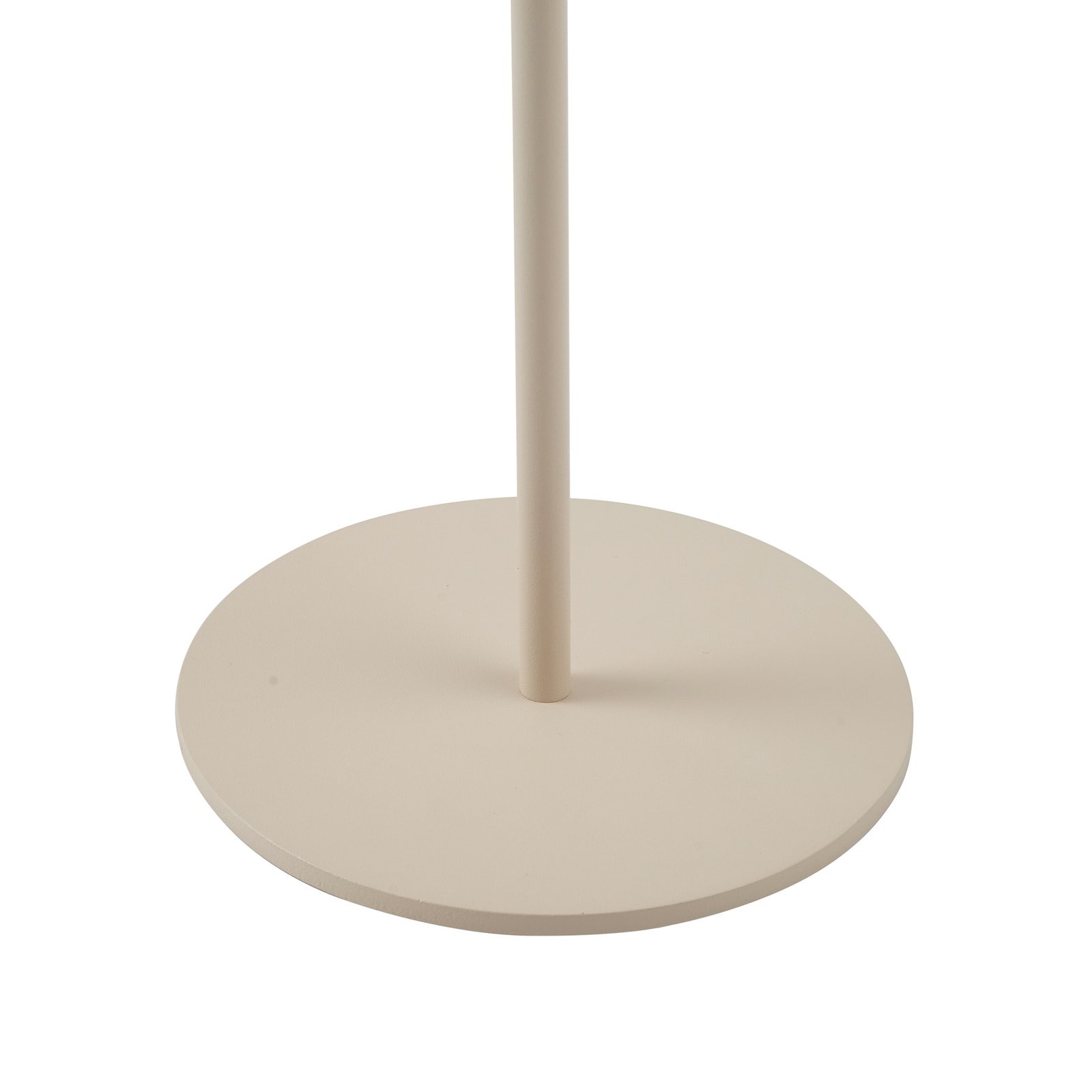 Lindby LED table lamp Ilvi, beige, aluminium, Ø 17.5 cm