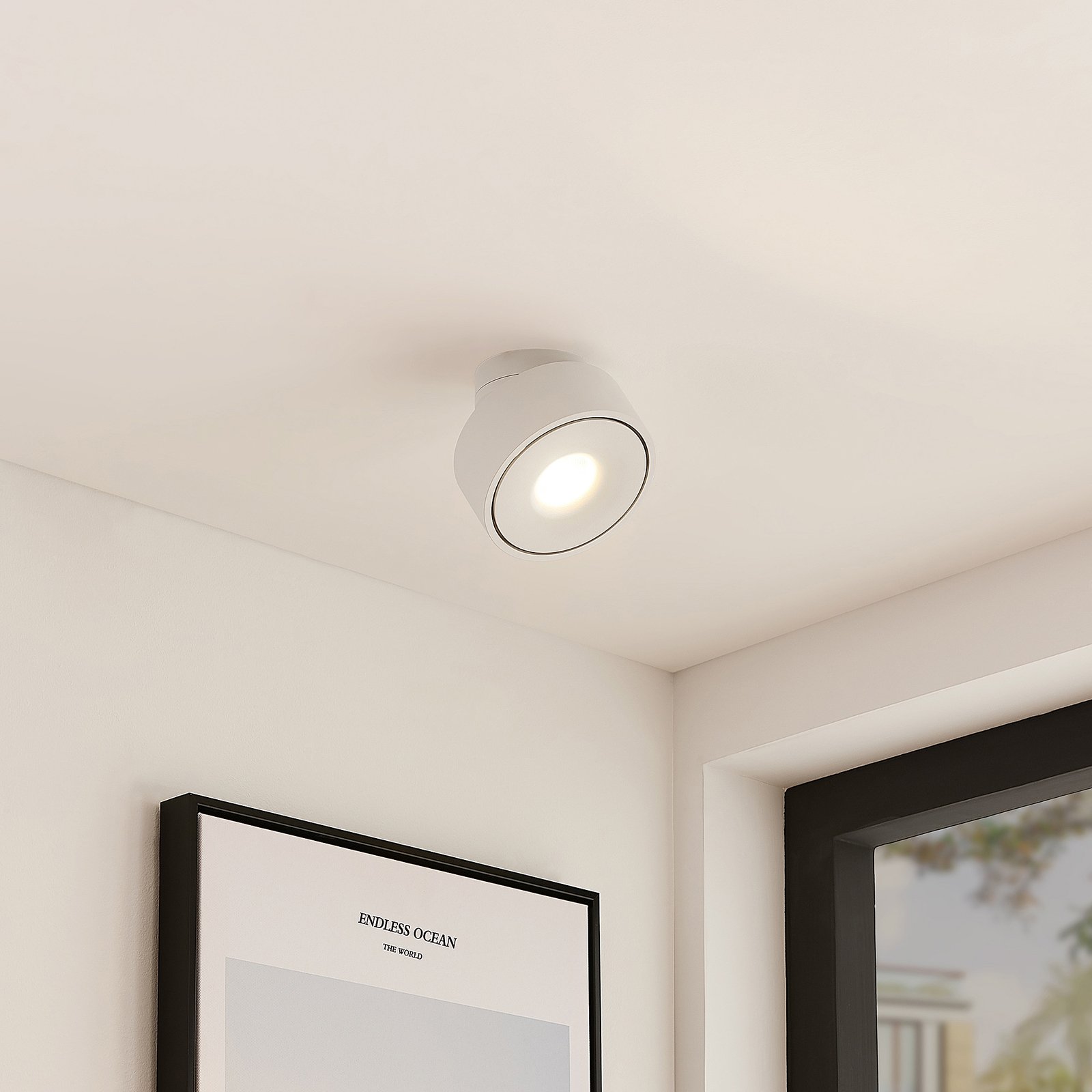 Arcchio Rotari LED ceiling lamp, white, pivotable