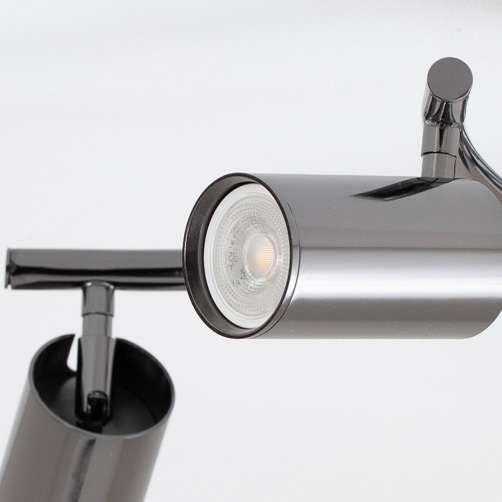 Downlight Spotte, svart-krom, 4 lyskilder