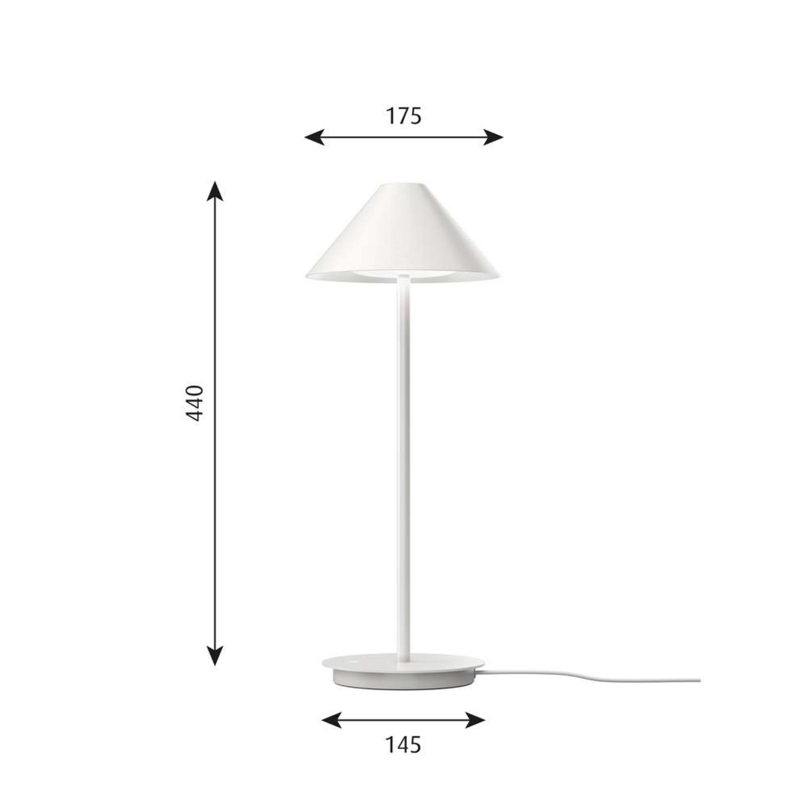 Keglen 175 LED Lampă de Masă w/Base Dim-to-Warm White - Louis Poulsen