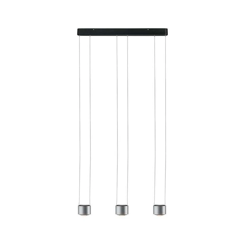 Paulmann - Aldan 3 Hanglamp Dim. Zwart/Geborsteld Alu