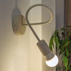 Oxford wall light, sand-coloured, metal, E27