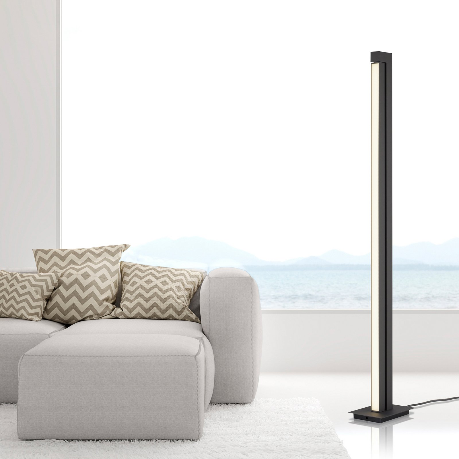 Lampa stojąca LED PURE Lines, antracyt, pilot, 140 cm Lampa stojąca LED PURE Lines, antracyt, pilot, 140 cm
