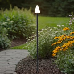 Lampada con picchetto a terra Lindby LED Selinda, nera, altezza 100 cm