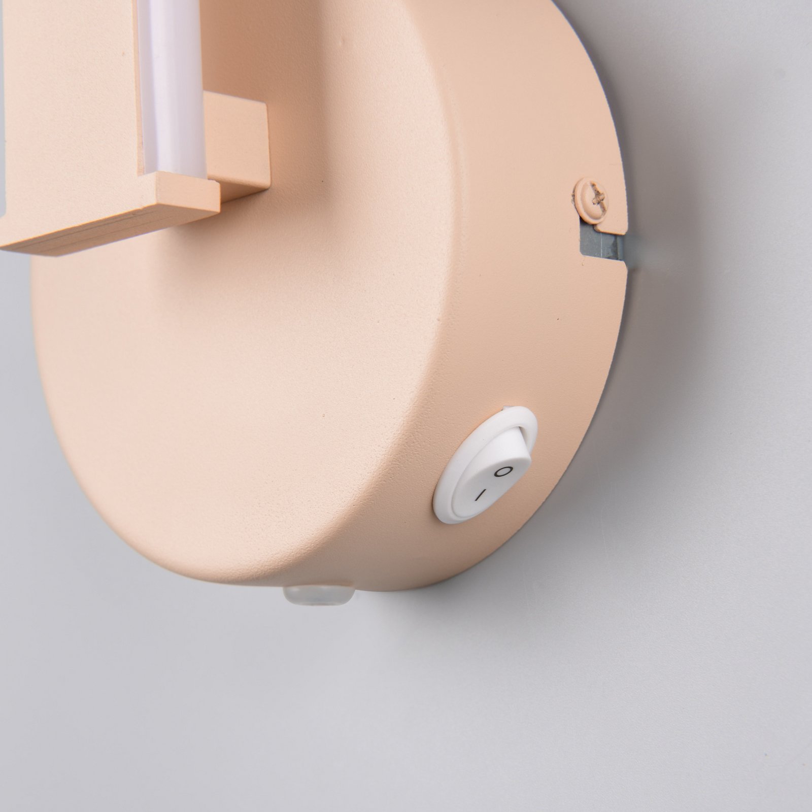 LED wall light Ginko, sand, metal, height 45.5 cm
