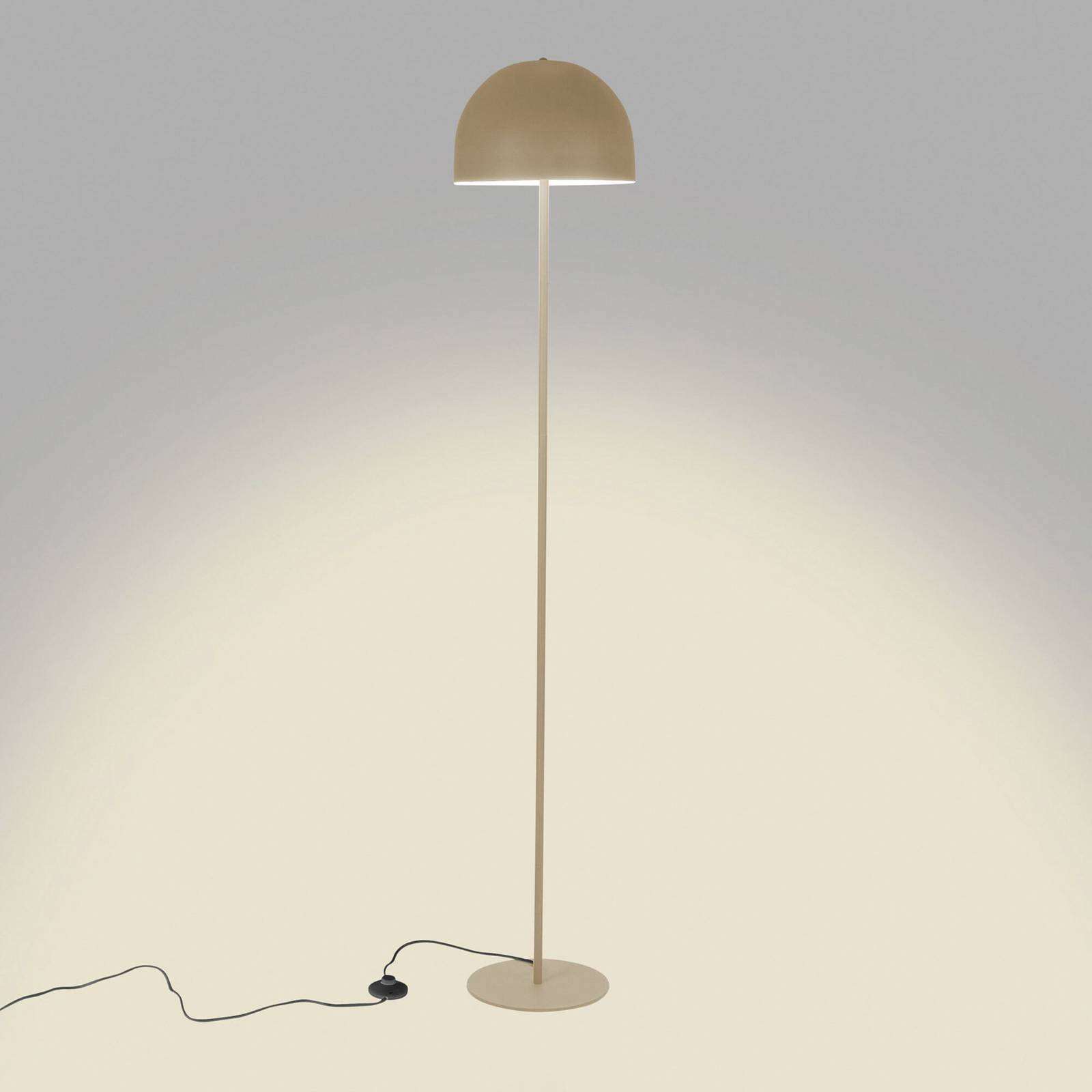 Forlight golvlampa Fres beige stål höjd 160 cm