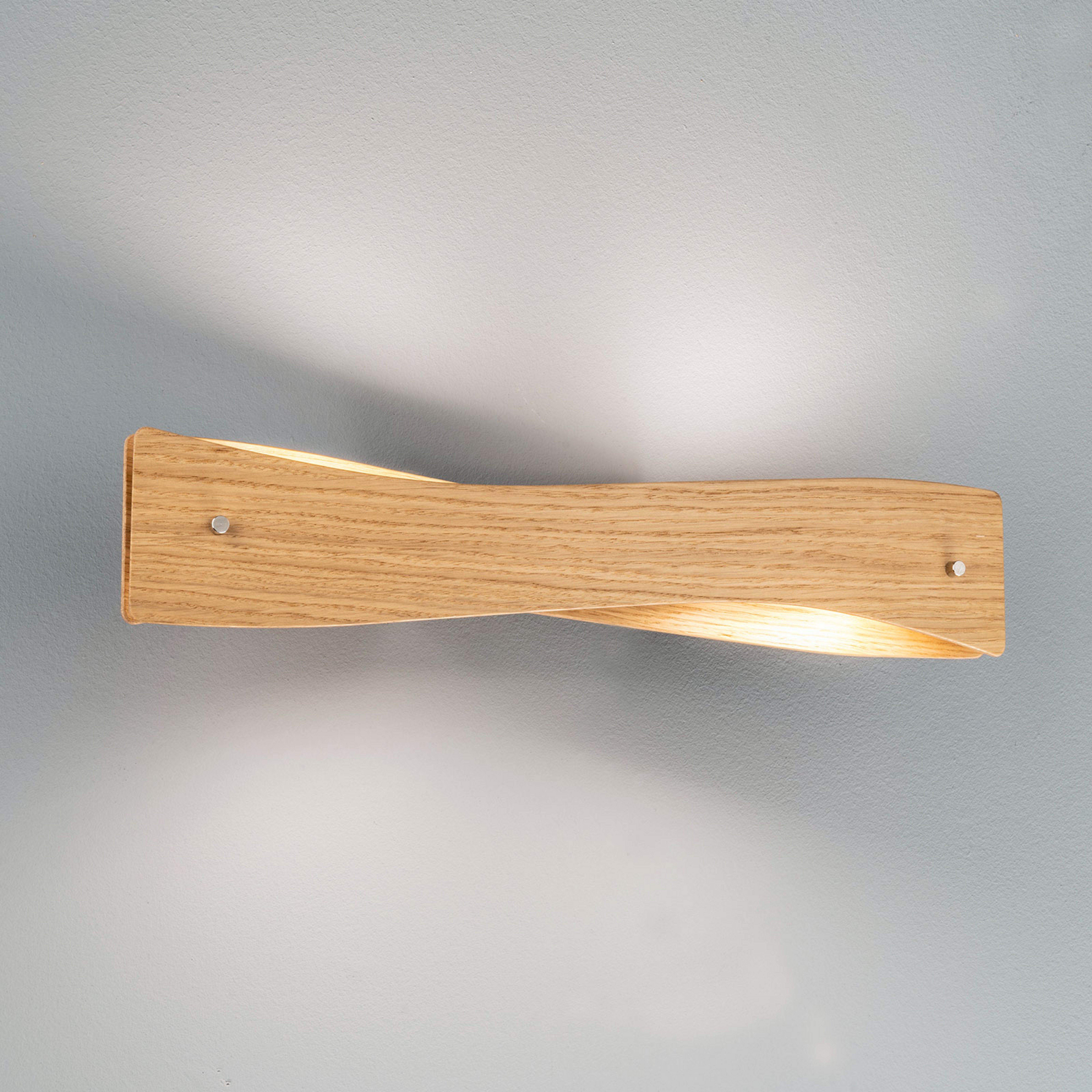 Quitani Applique murale LED Lian, bois de chêne