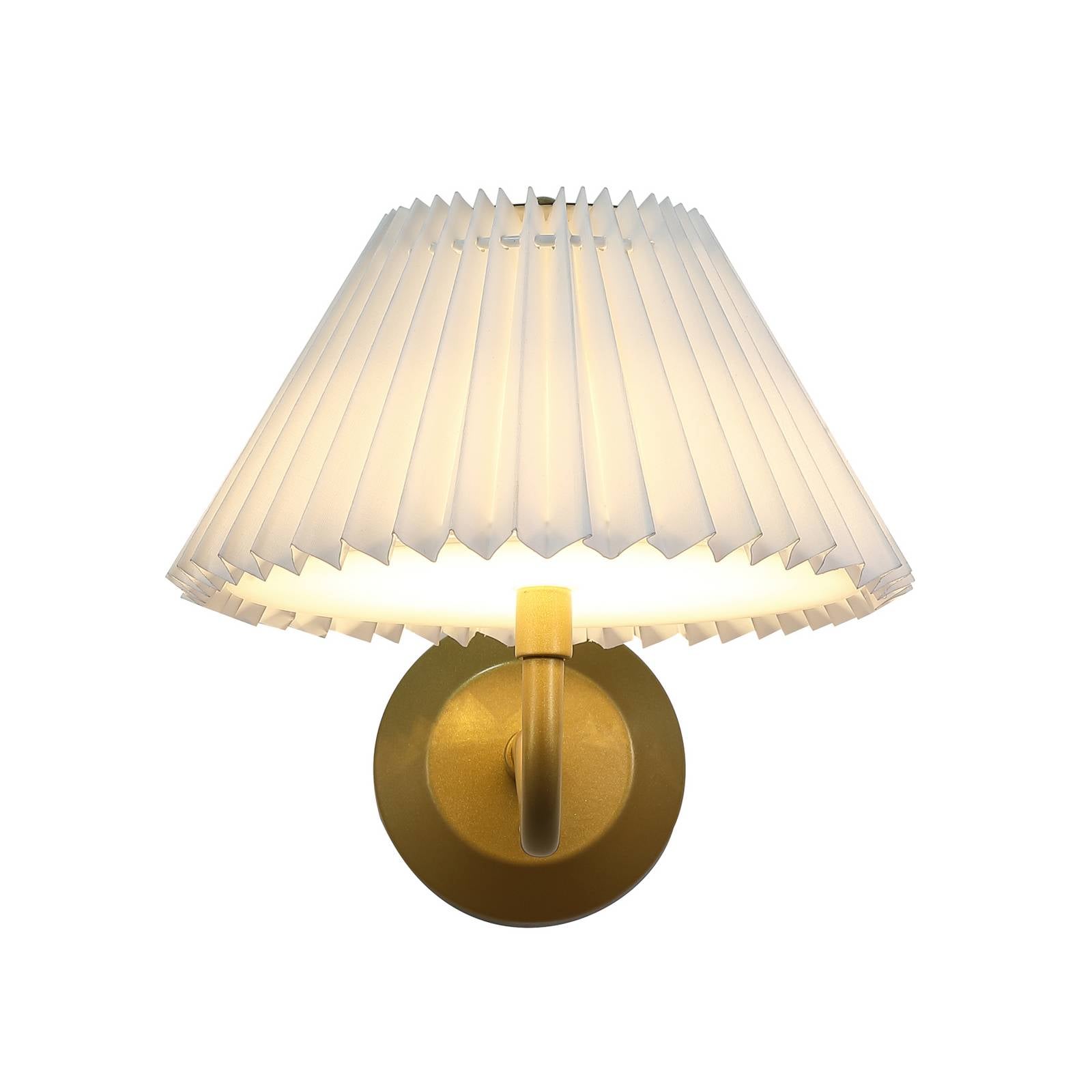 LED-Akku-Wandlampe DANISH, Ausladung 25 cm goldfarben Metall