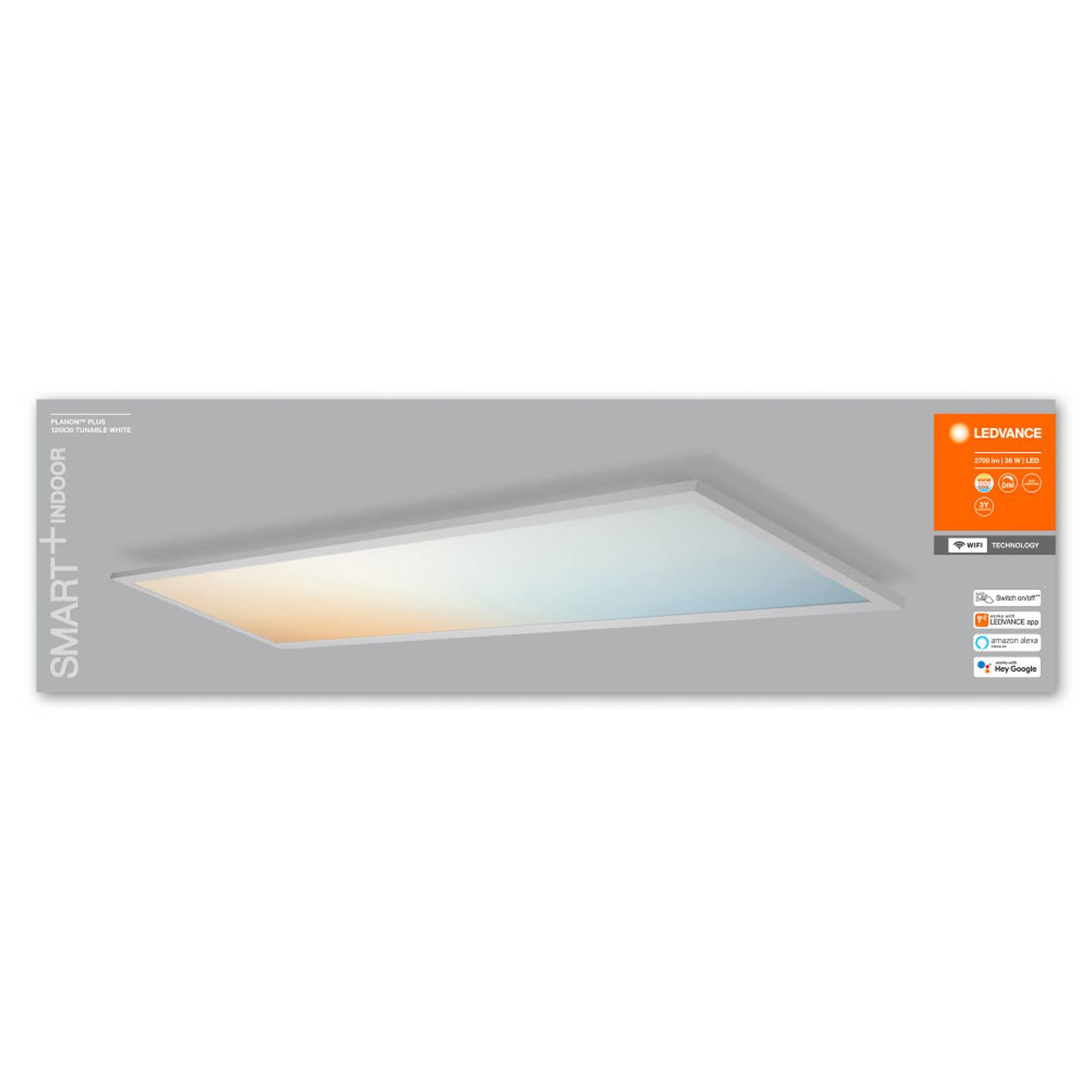 LEDVANCE SMART+ WiFi Planon Plus, CCT, 120 x 30 cm