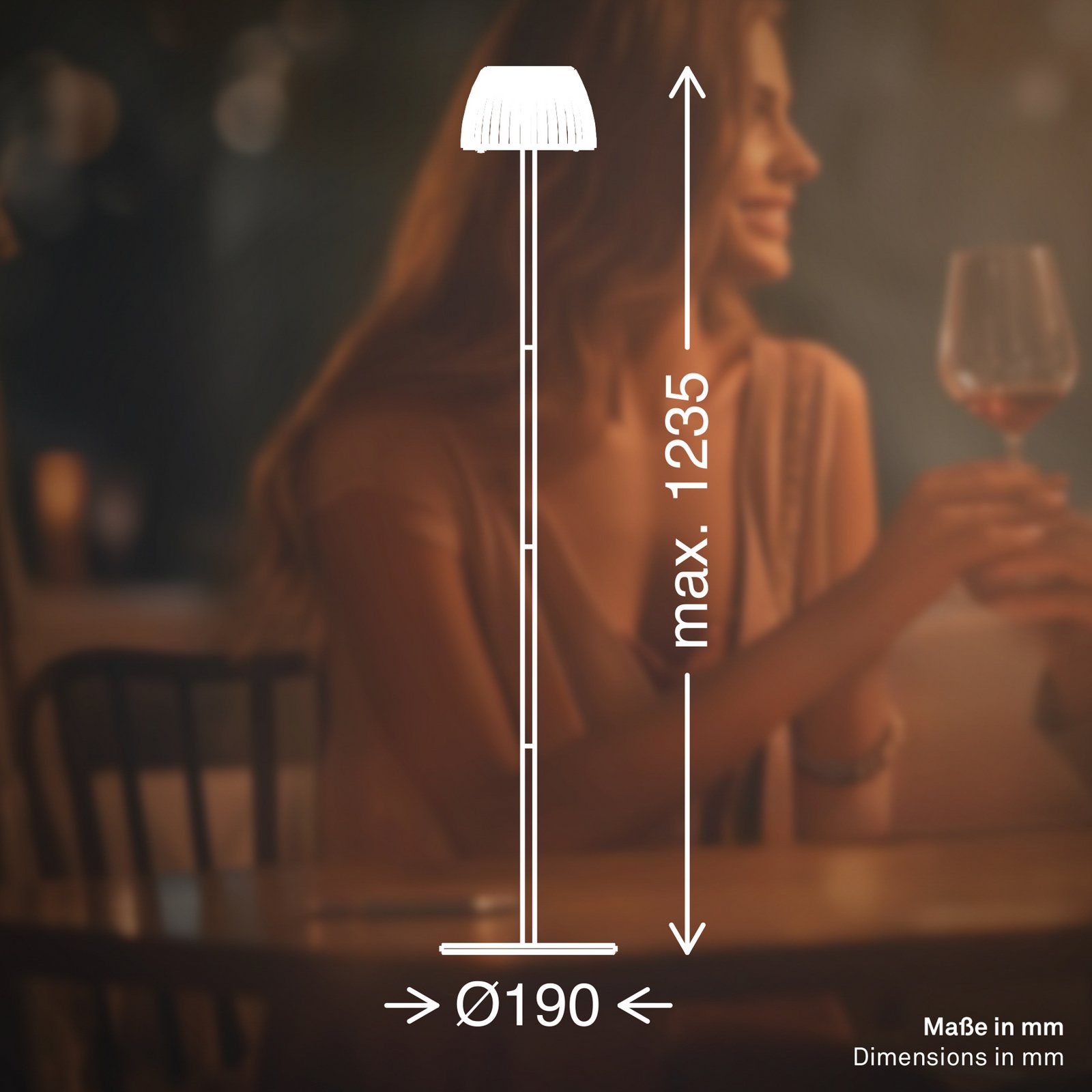 Ladattava LED-lattiavalaisin Brilo irrallinen Riffle, valkoinen,