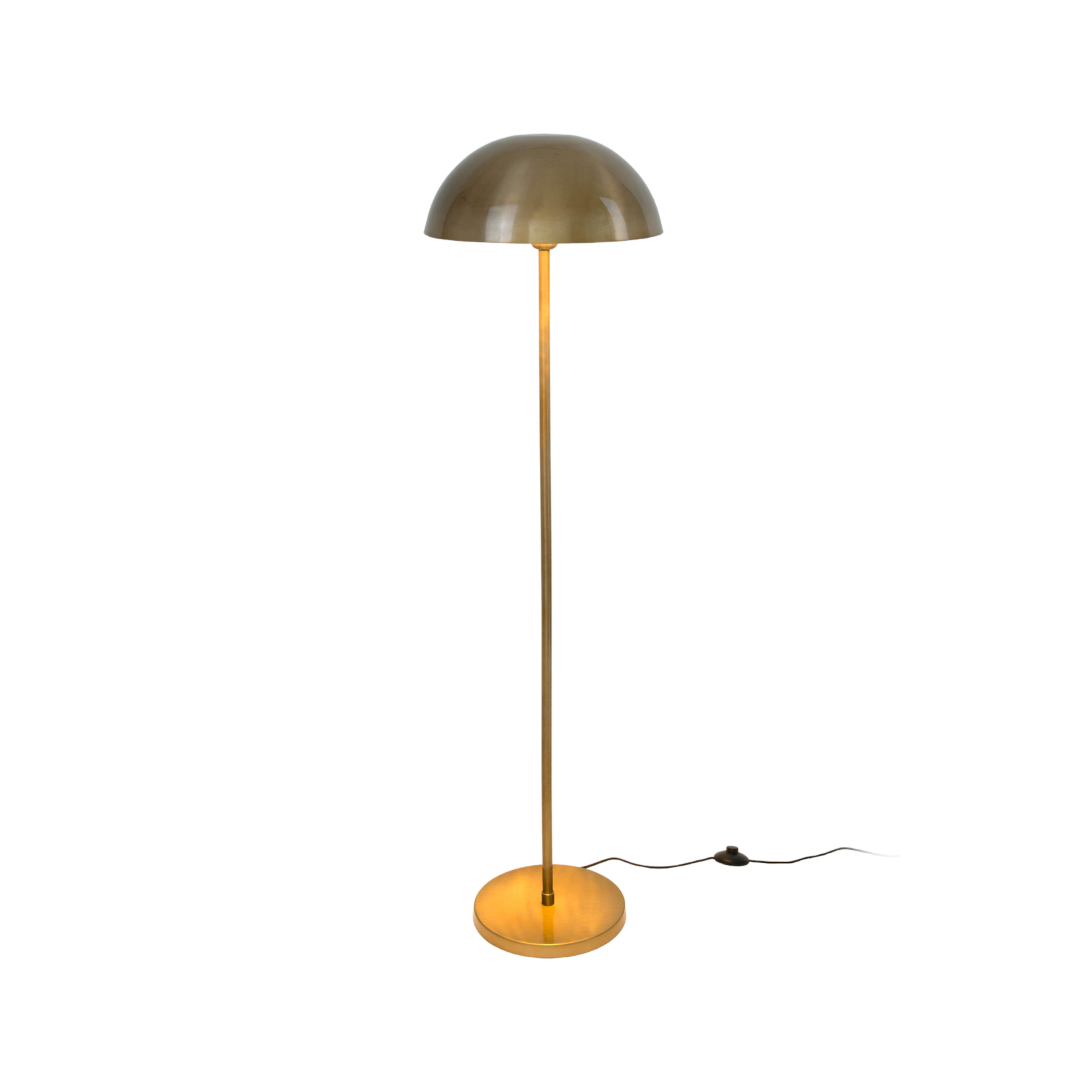 Stojacia lampa Fungo, vyžarujúca nadol, zlatá