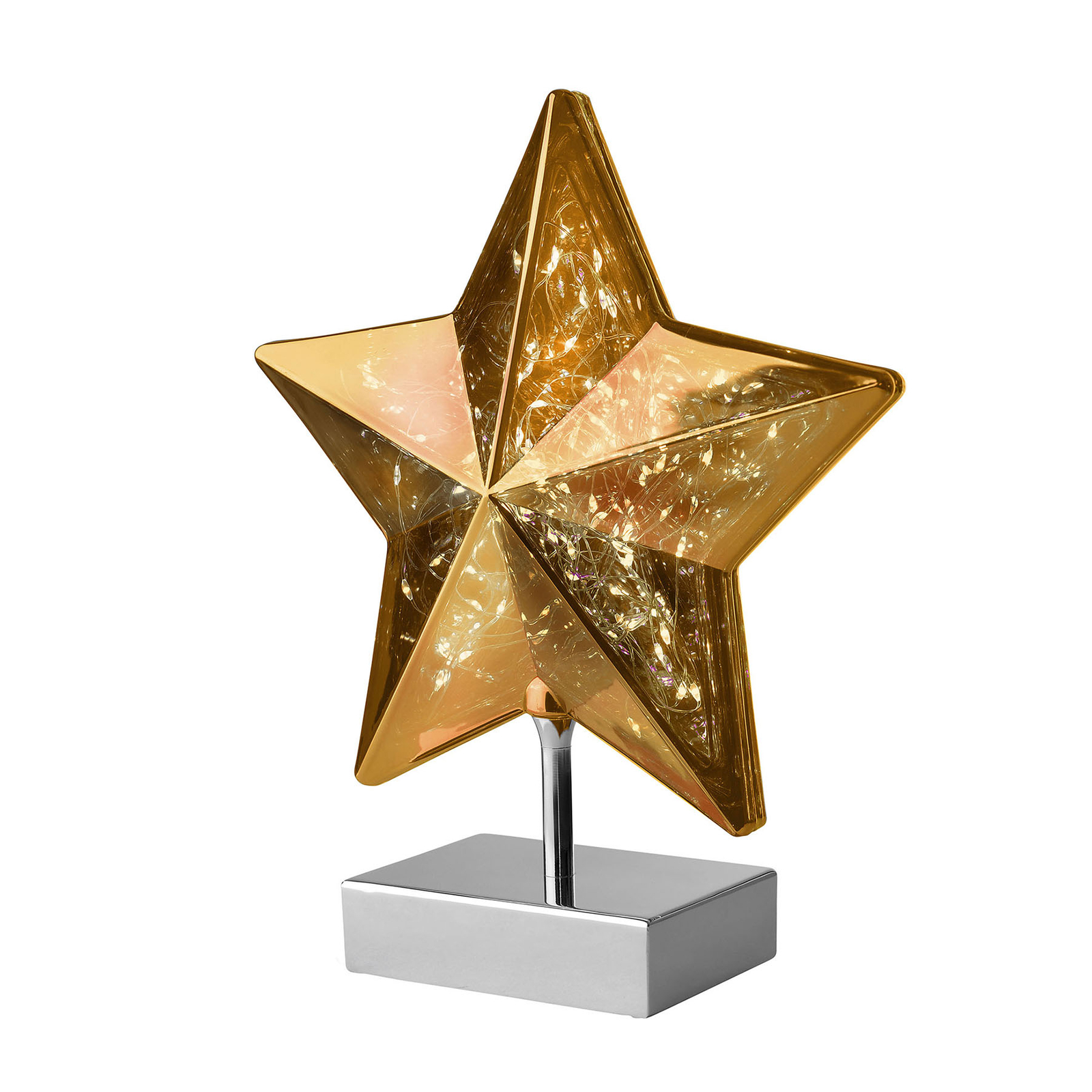 Tischleuchte Stella in Sternform Höhe 27 cm, gold
