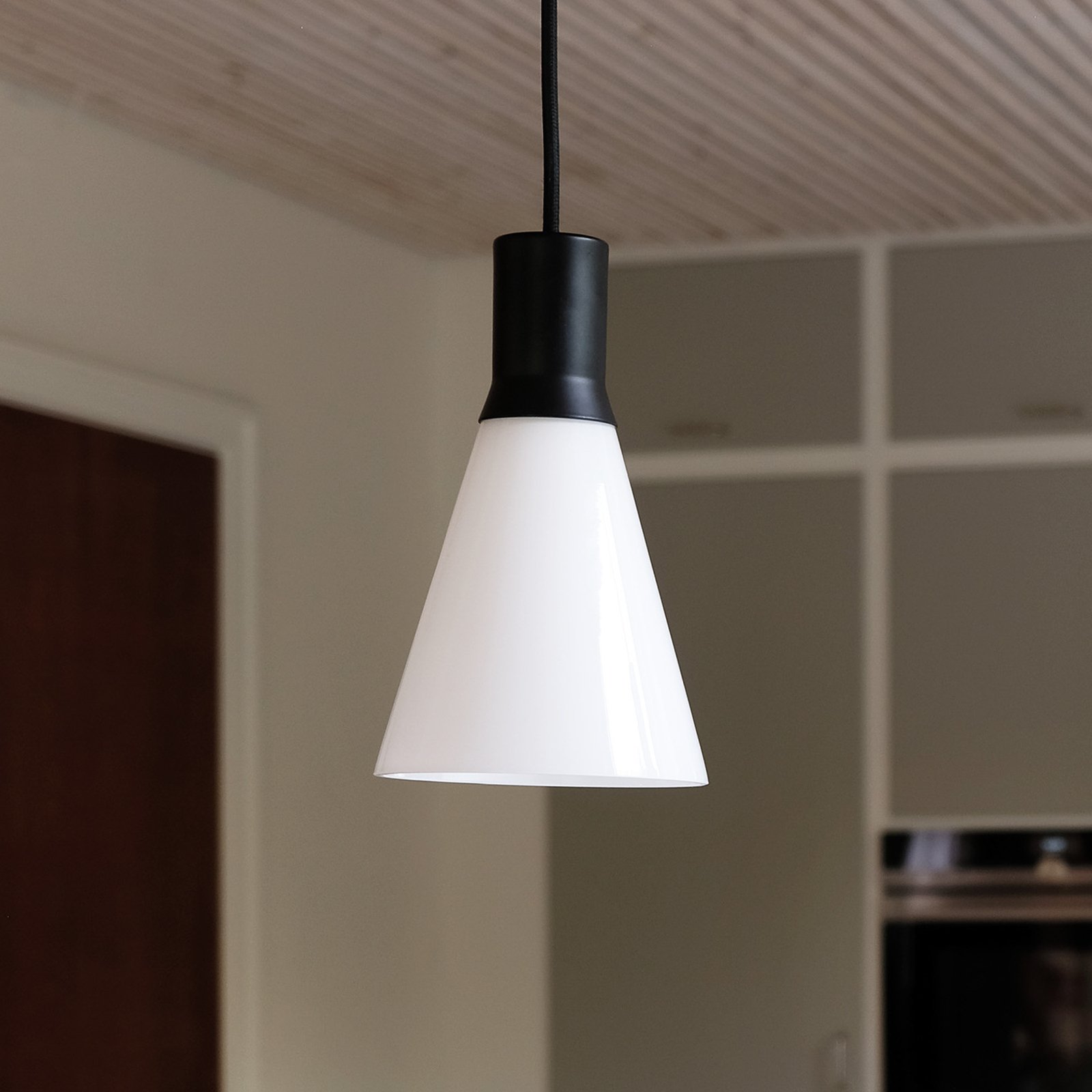 Gent Candeeiro Suspenso 2 pcs Matt Black/Opal - DybergLarsen