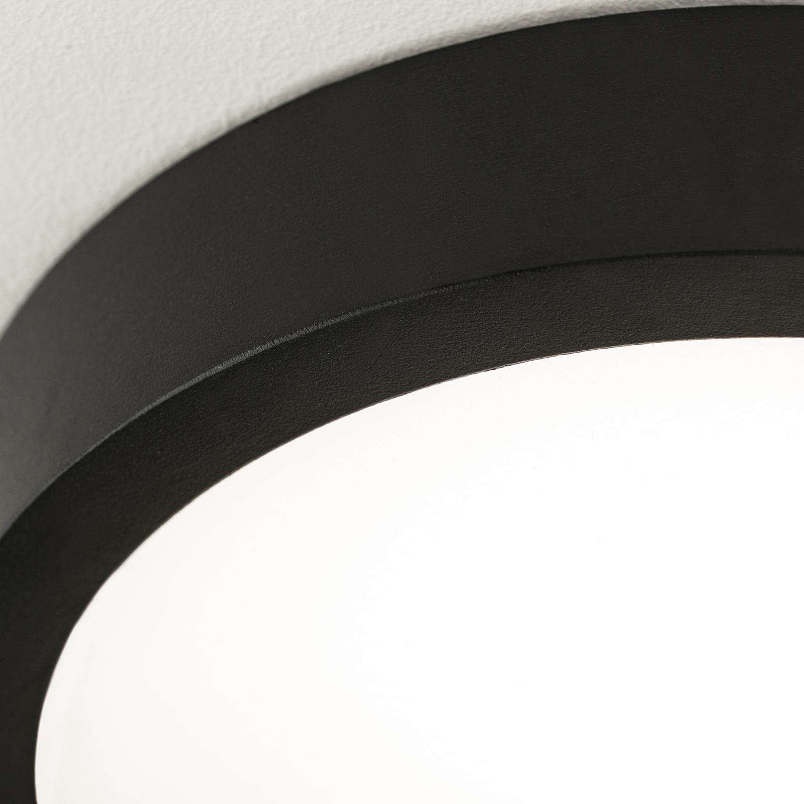 LED ceiling lamp Disc, black Ø 14 cm, CCT metal/plastic LED ceiling lamp Disc, black Ø 14 cm, CCT metal/plastic