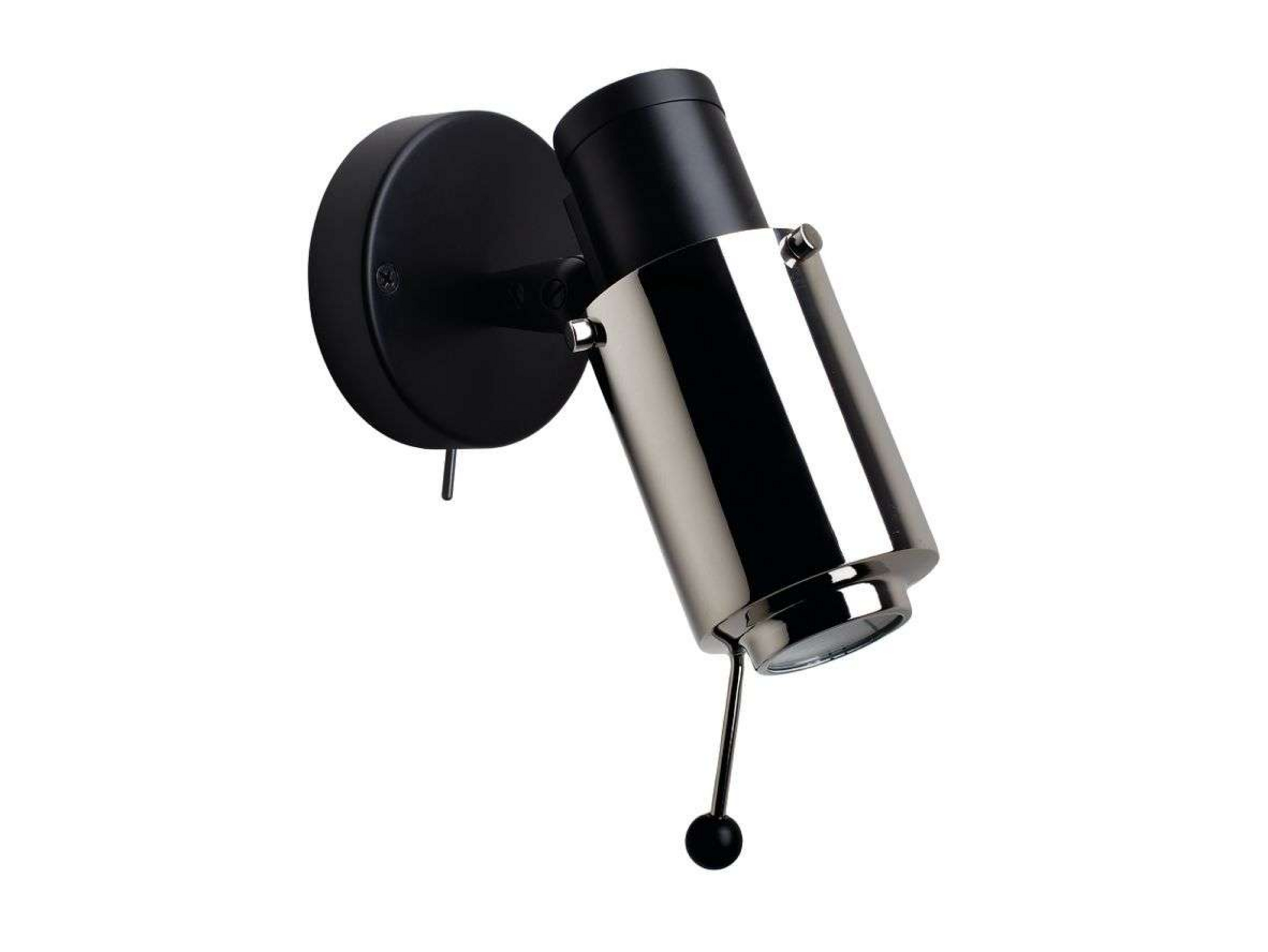 Biny Spot LED m/Afbryder & Stang Sort/Nikkel - DCW