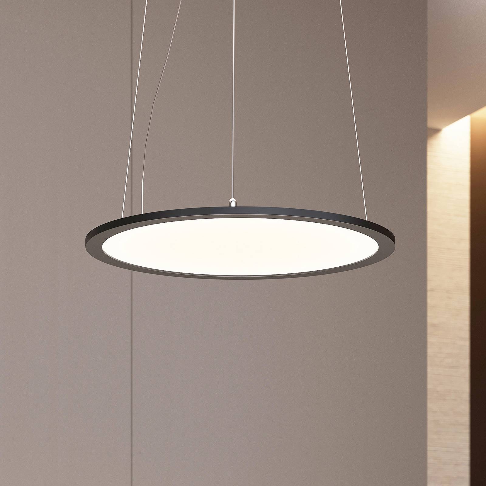 Prios Palino lampa wisząca LED, 50 cm, czarna