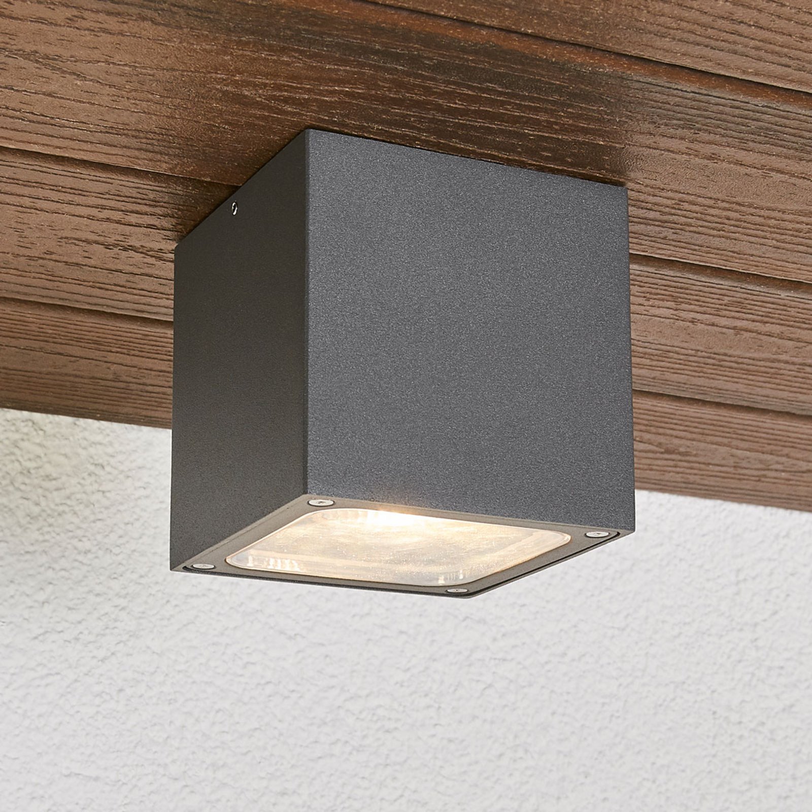 Tanea LED Venkovní Stropní Lampa 12x12 Dark Grey - Lucande