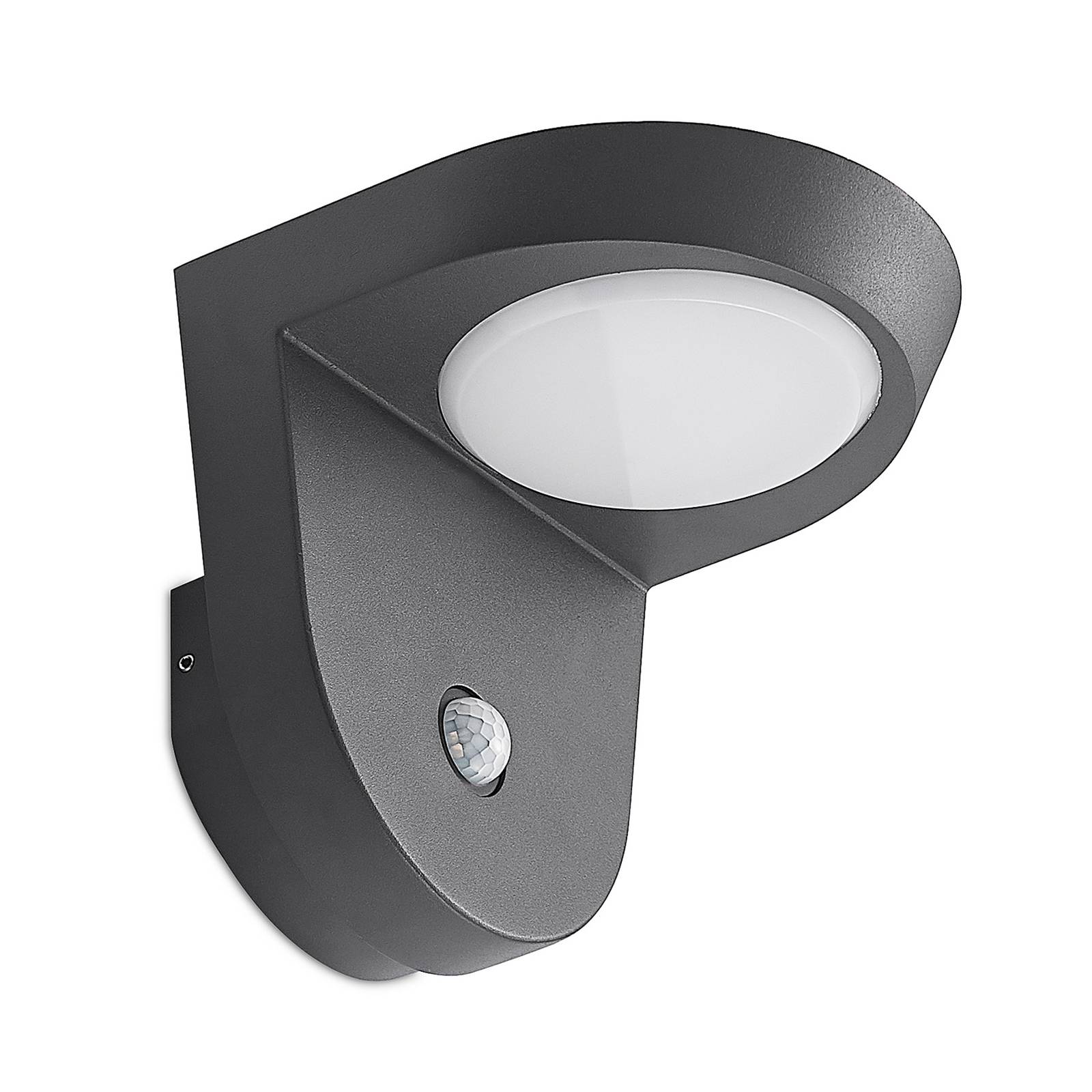 Lindby Jasiah LED solar wall light 16 cm sensor, aluminium, plastic, 3.5 W, W: 17 cm, H: 16 cm