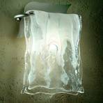 Aluminium/glass MURANO wall light