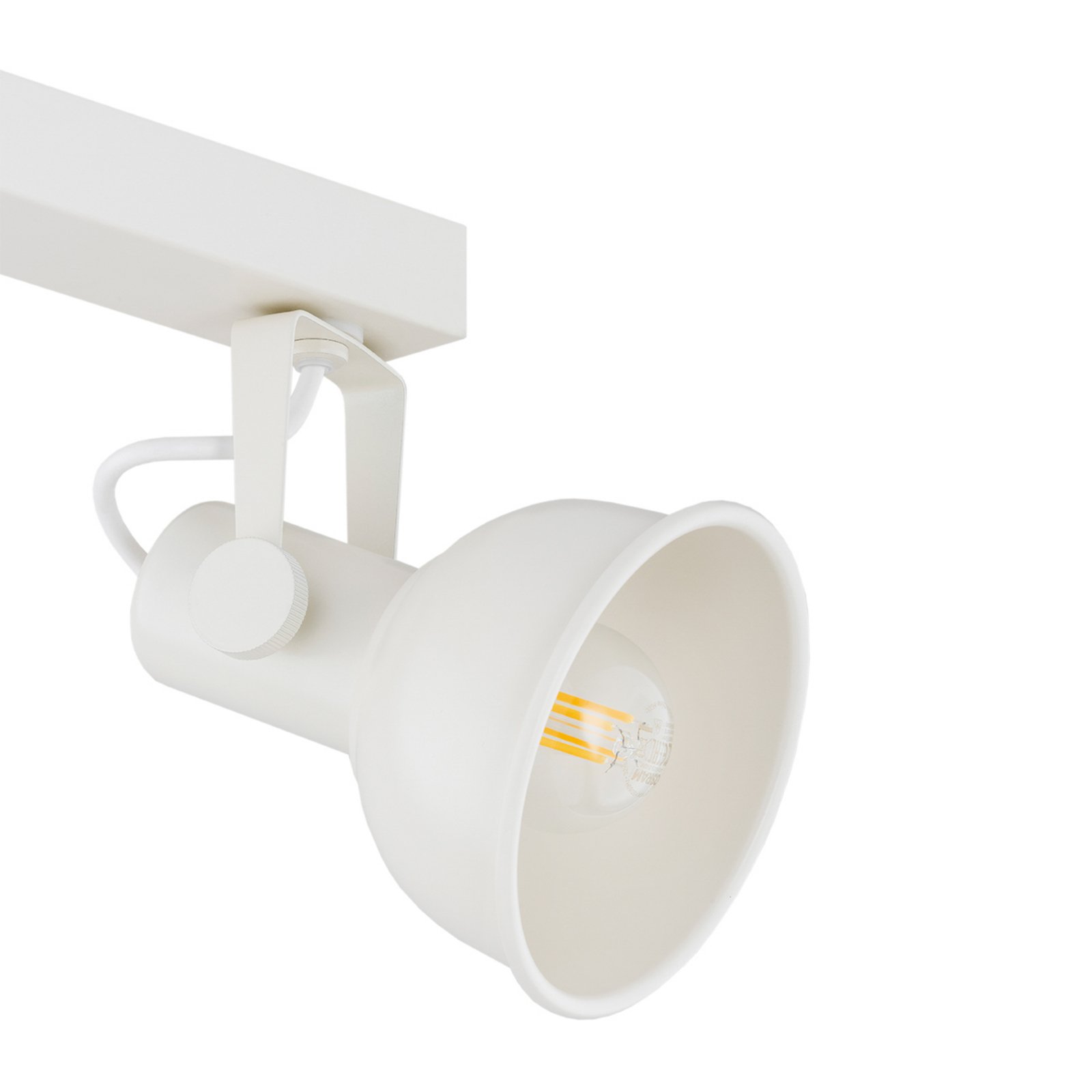 Plafonnier Trogir, beige, à 2 lampes, longueur 27 cm