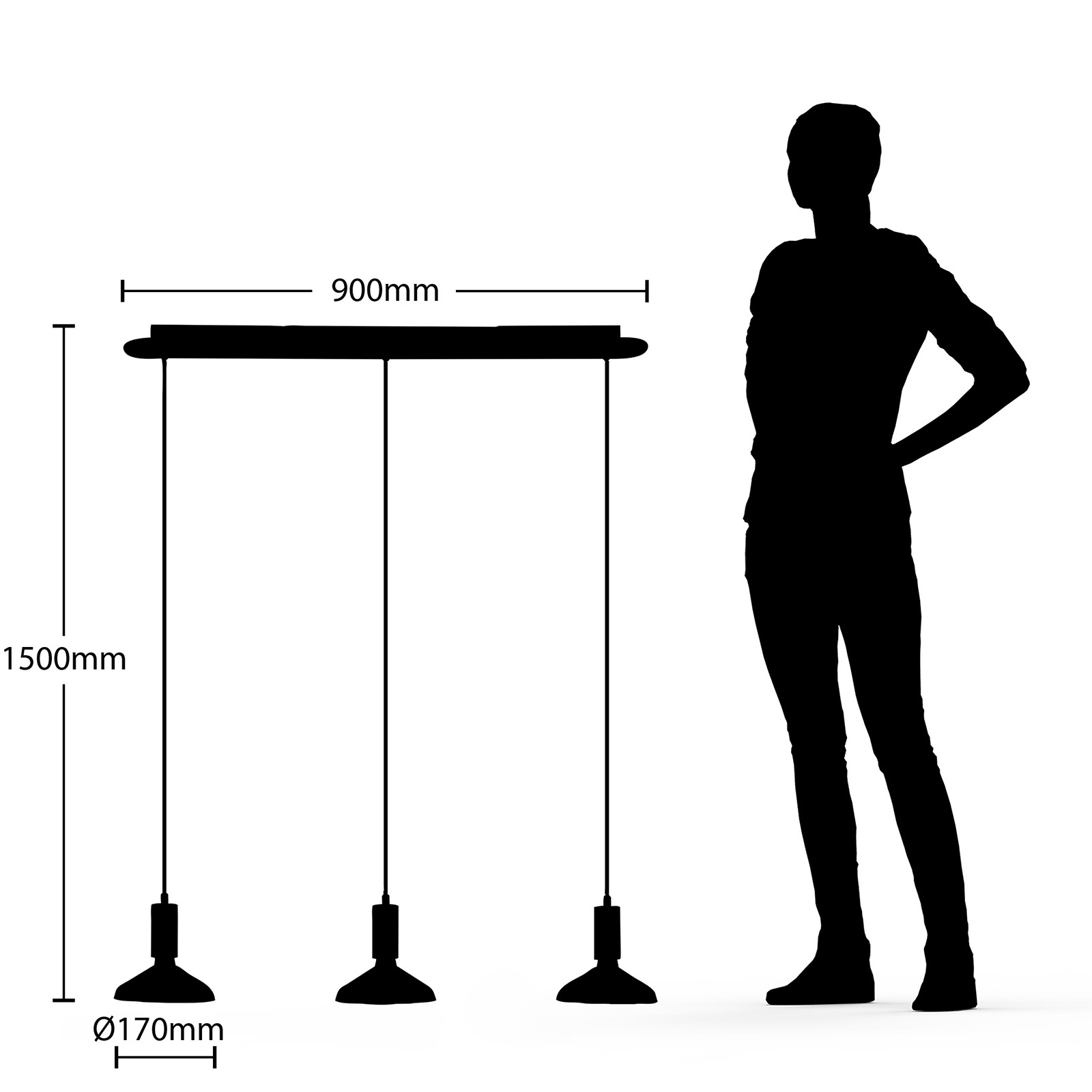 Arcchio Jaika pendellampa, 3 lampor, svart | Lamp24.se Arcchio Jaika pendellampa, 3 lampor, svart | Lamp24.se