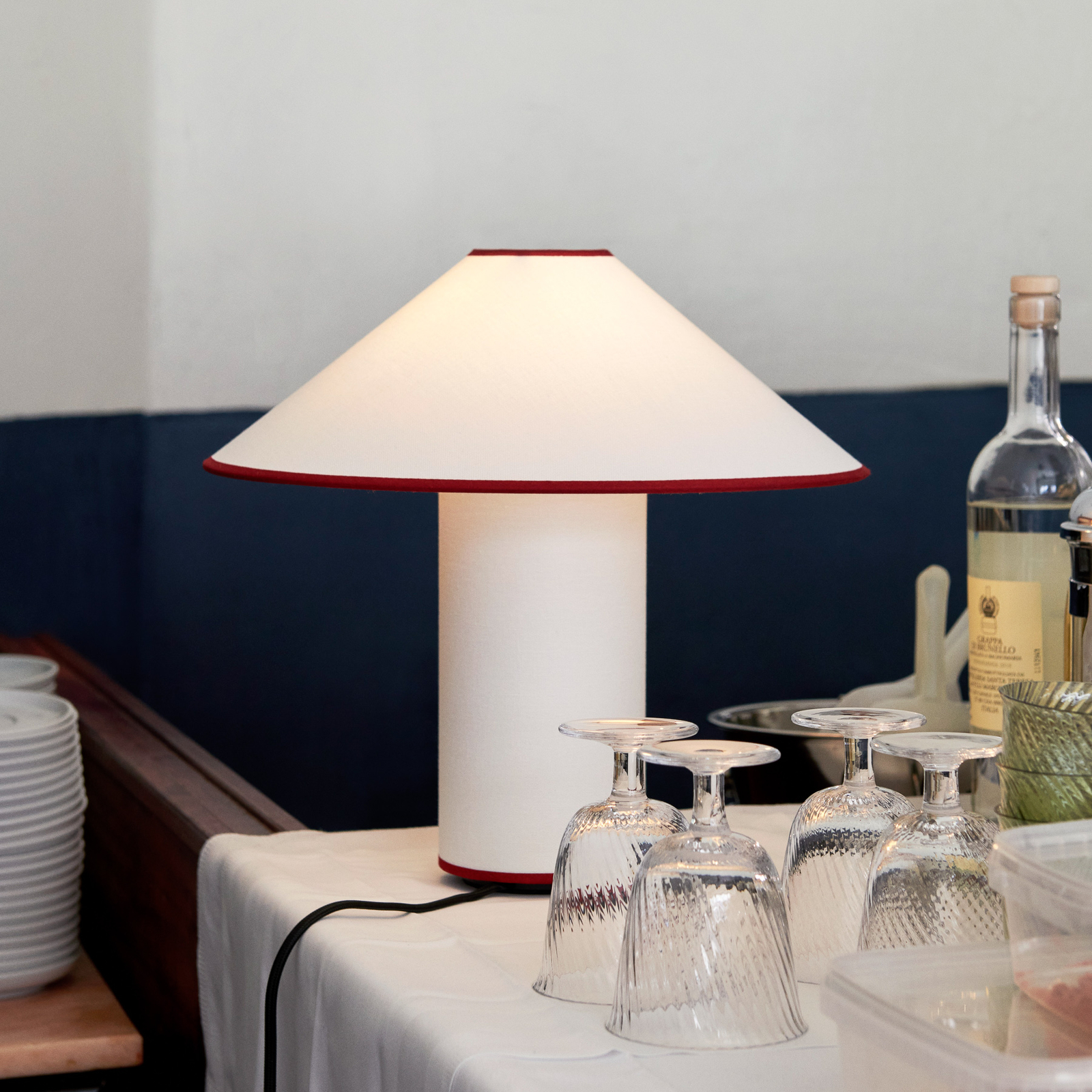 &Tradition asztali lámpa Colette ATD6, fehér/merlot