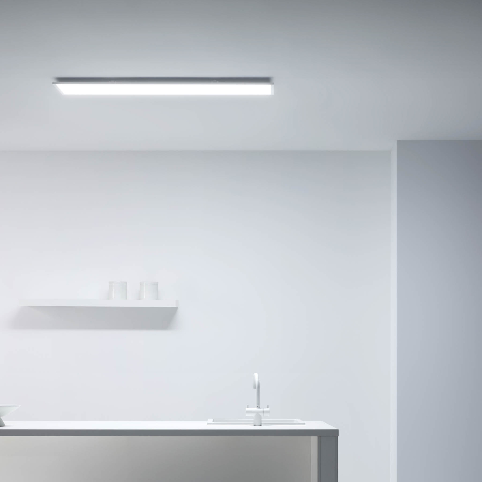 WiZ LED-Deckenleuchte Panel, rechteckig, weiß
