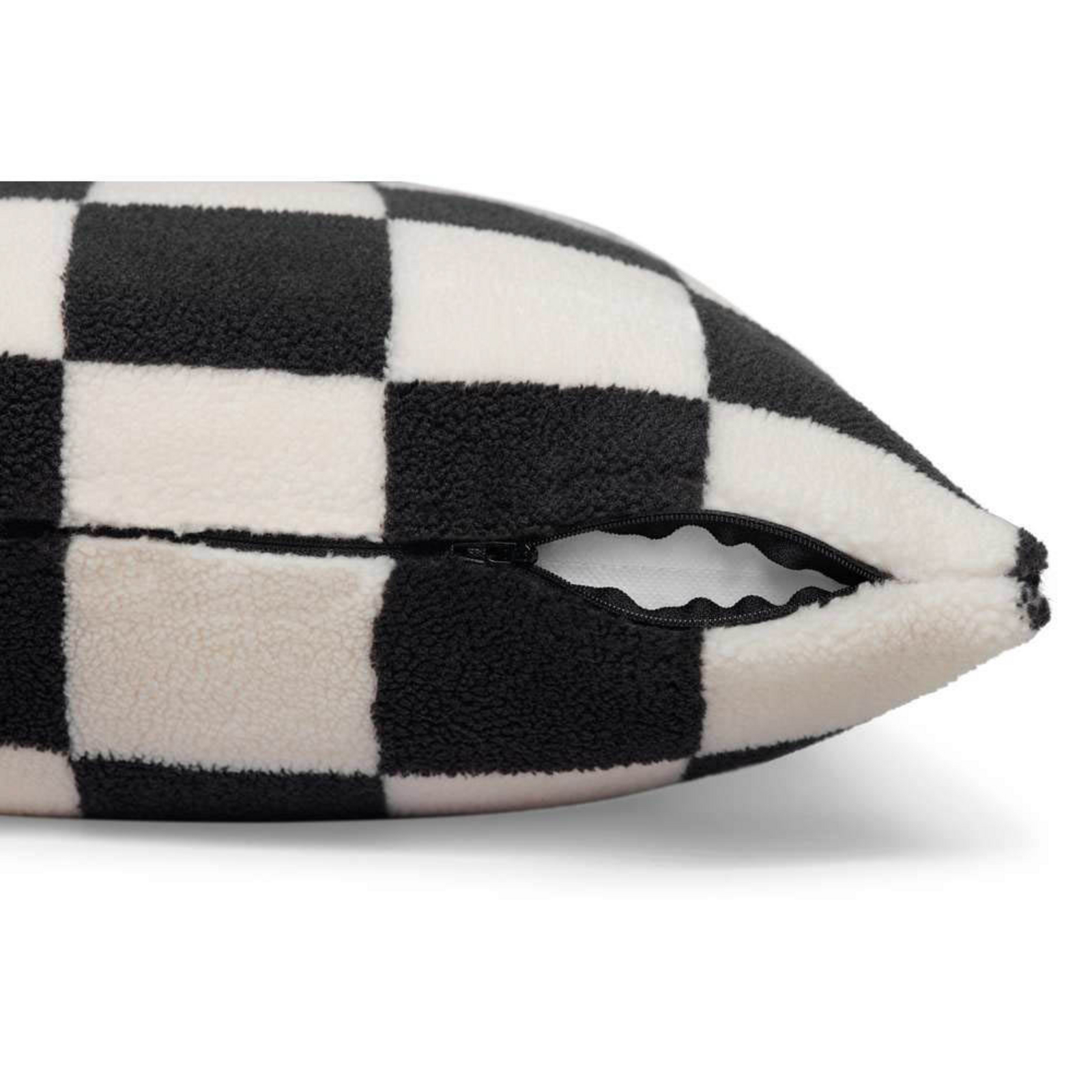 Square Teddy Coussin Chess Black Ecru - Fatboy®