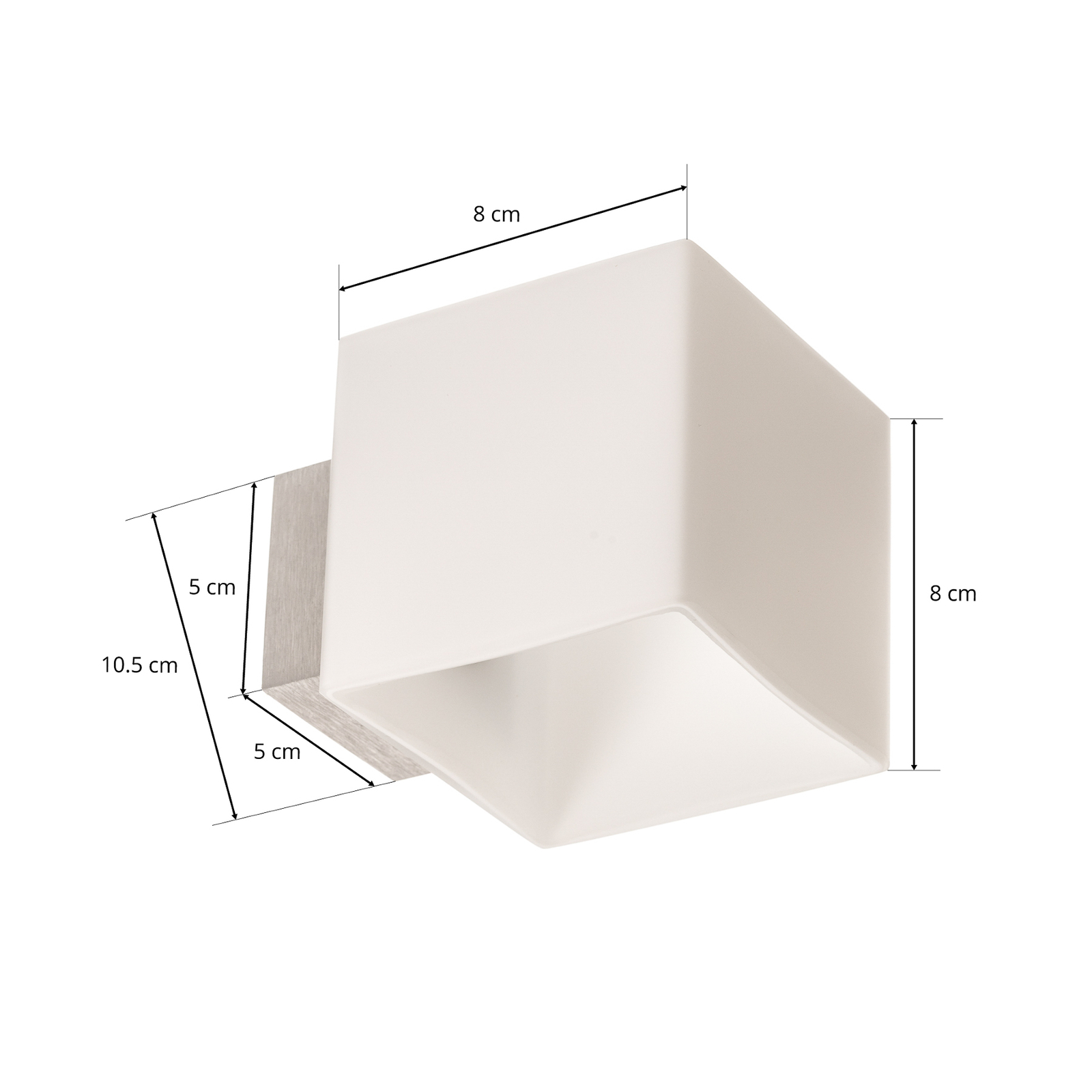 Casablanca Cube - blændingsbeskyttet væglampe