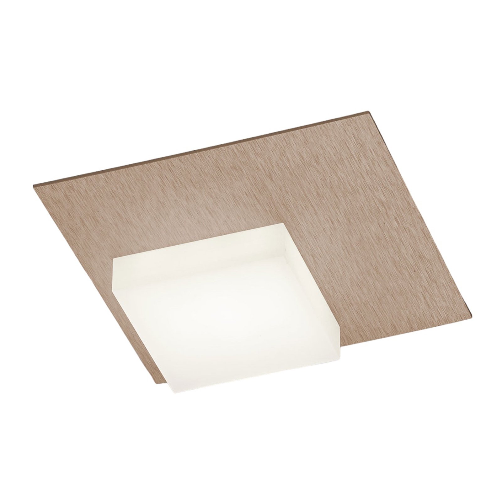 BANKAMP Cube LED-taklampe 8W, rosé-gull