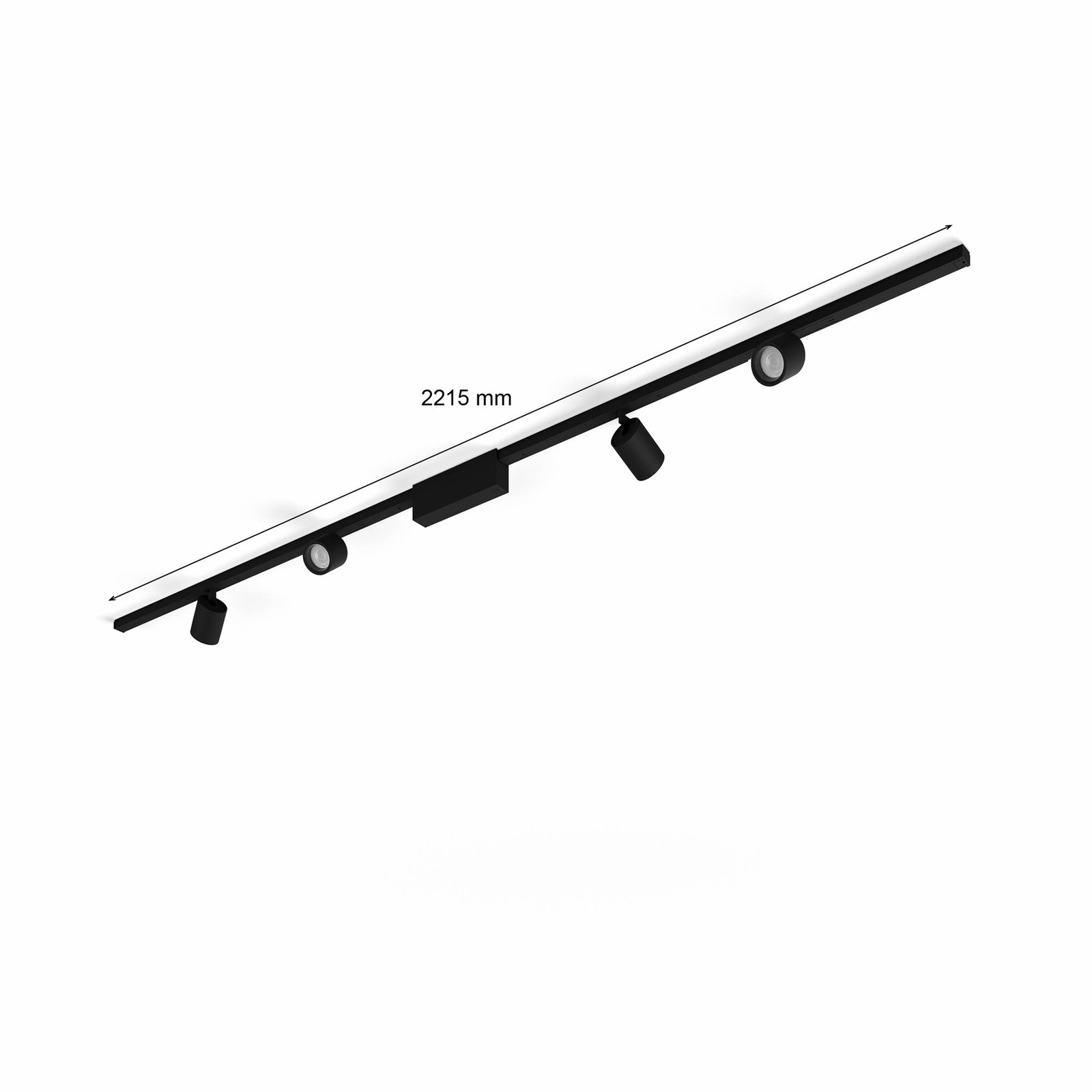 Perifo Schienensystem 4x Spots schwarz - Philips Hue