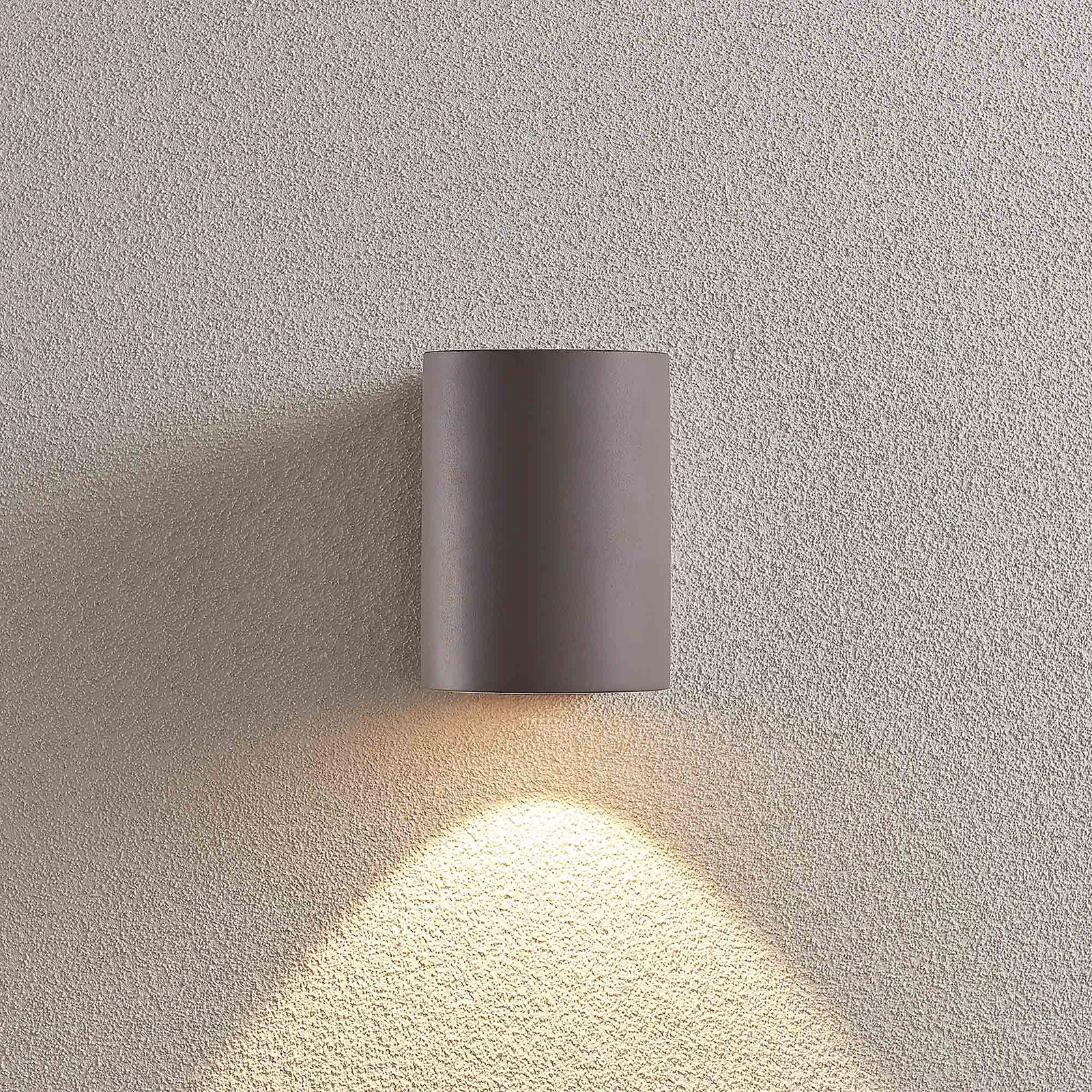 LED āra sienas lampas Katalia, betona, ar vienu liesmu