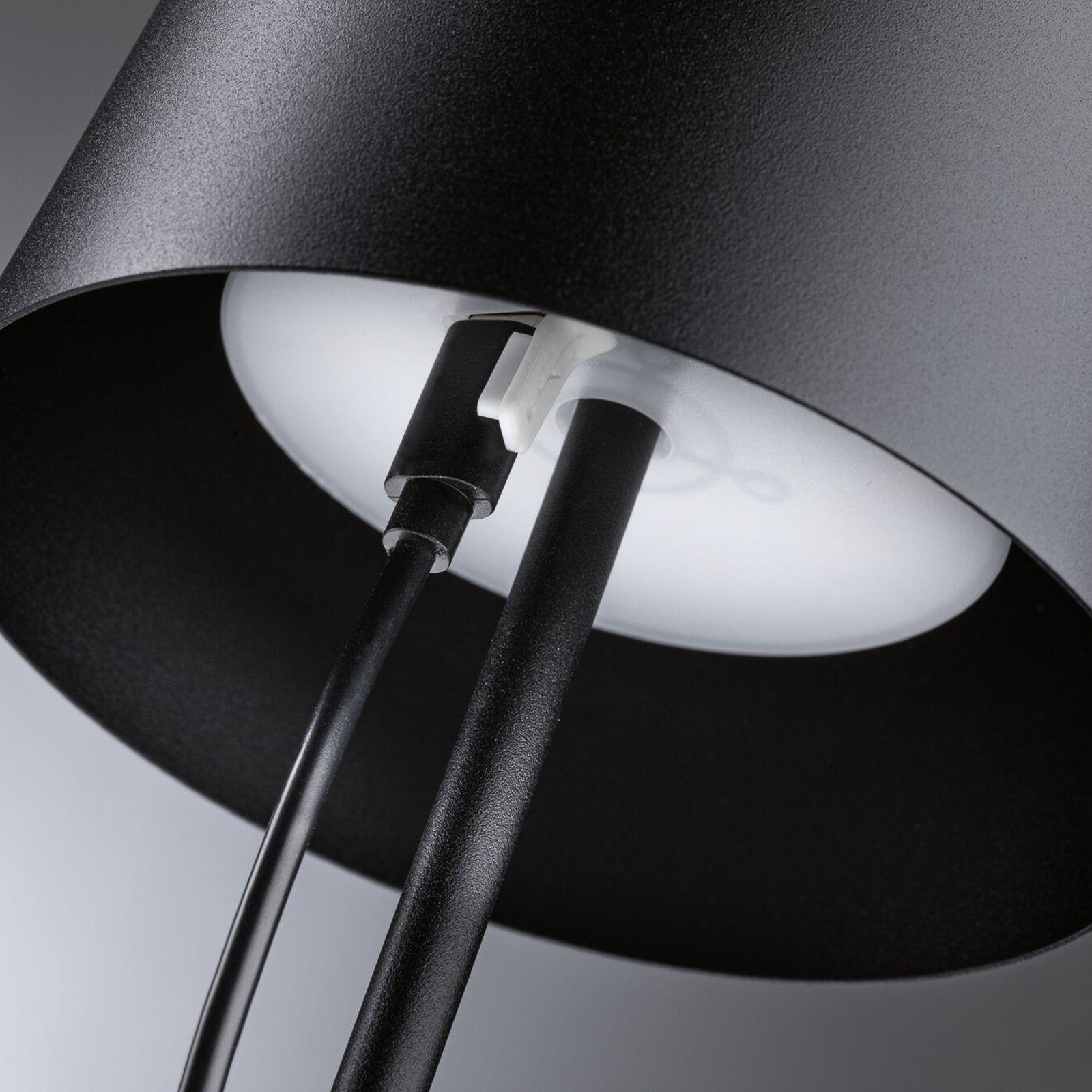 Gilo Portable Lampe de Table IP44 Matt Noir - Paulmann